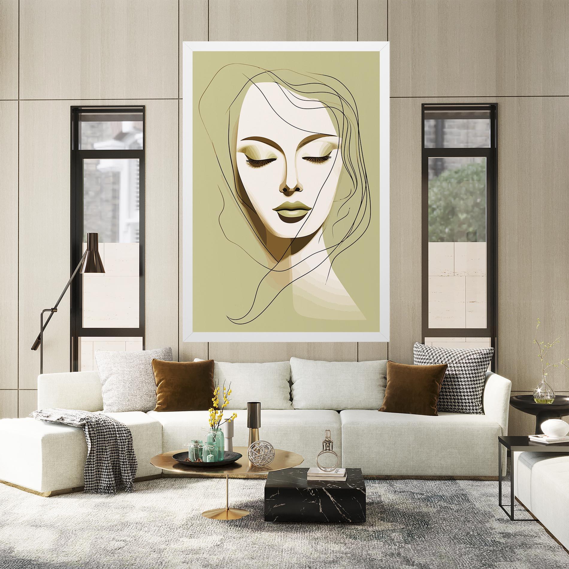 Leinwandbild Cream Womans Face mockup 2