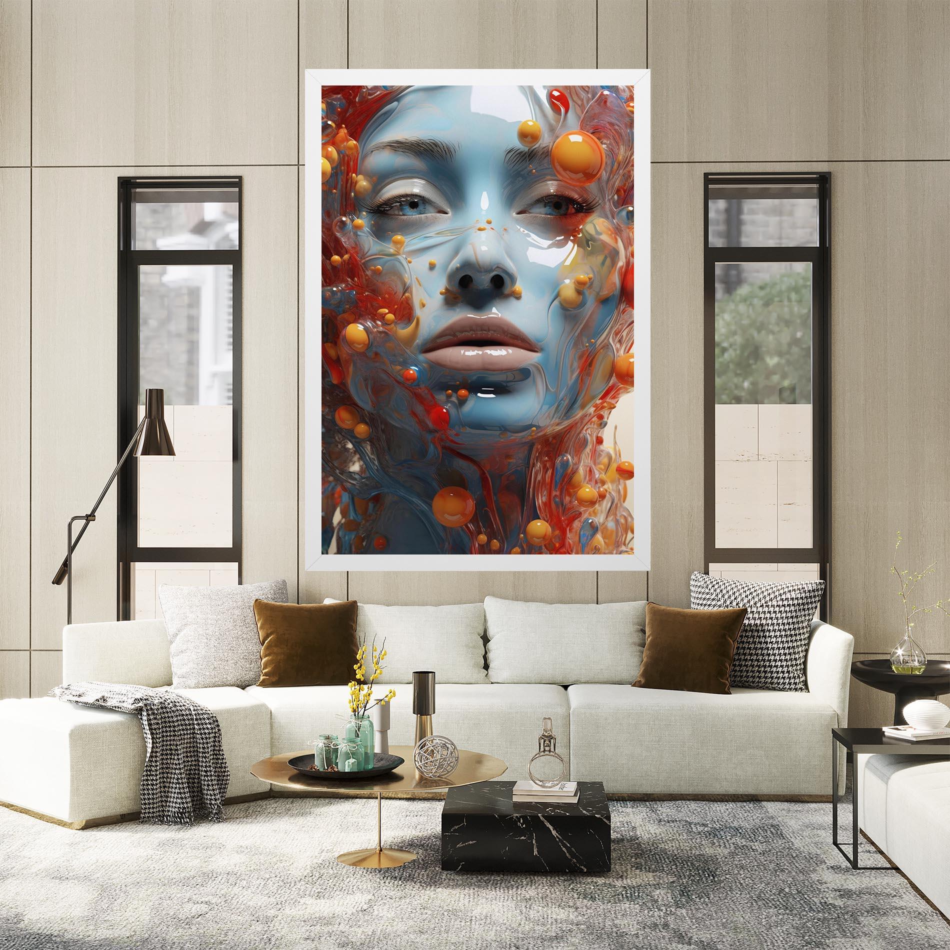 Leinwandbild Pretty Blue Face mockup 2