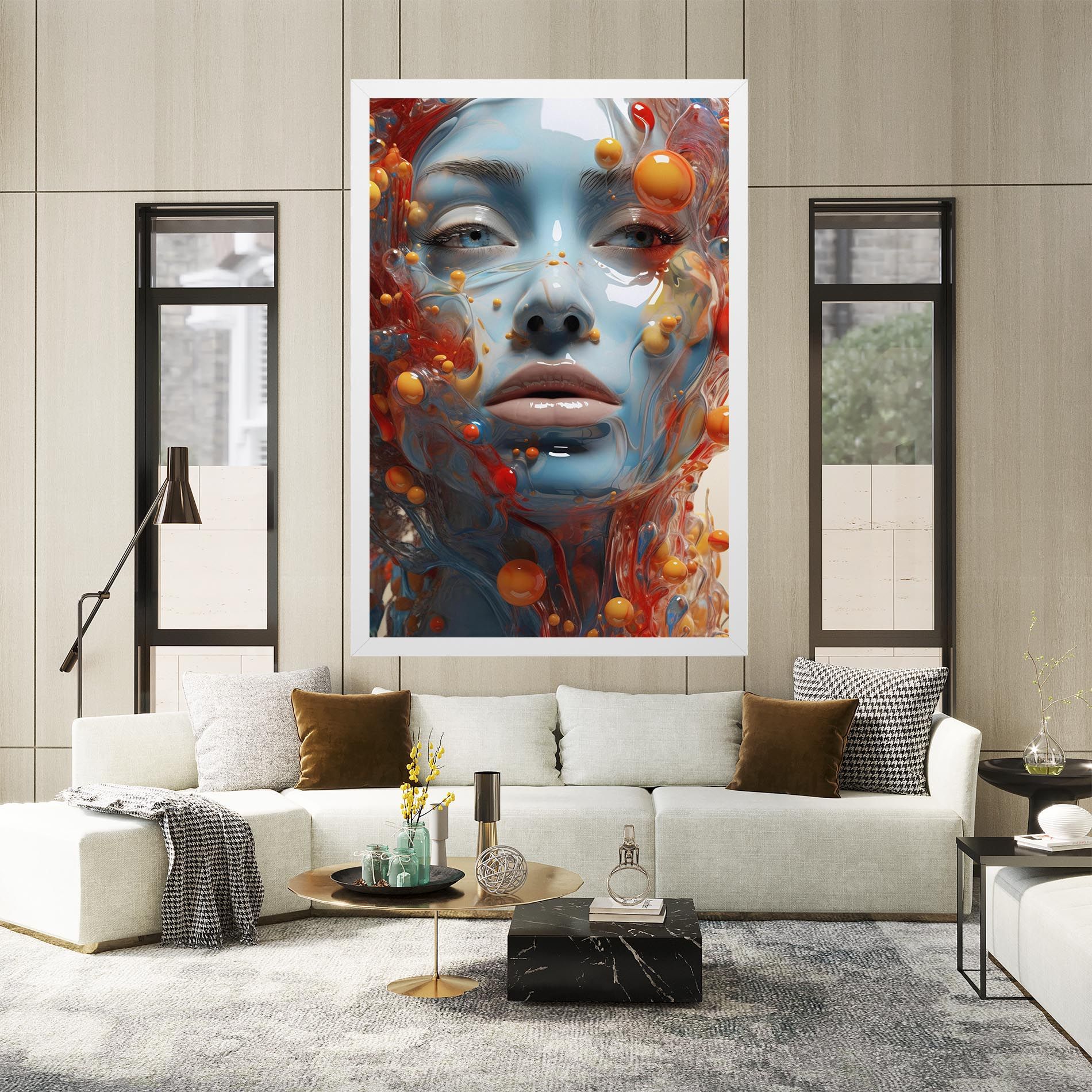 Pretty Blue Face mockup 2