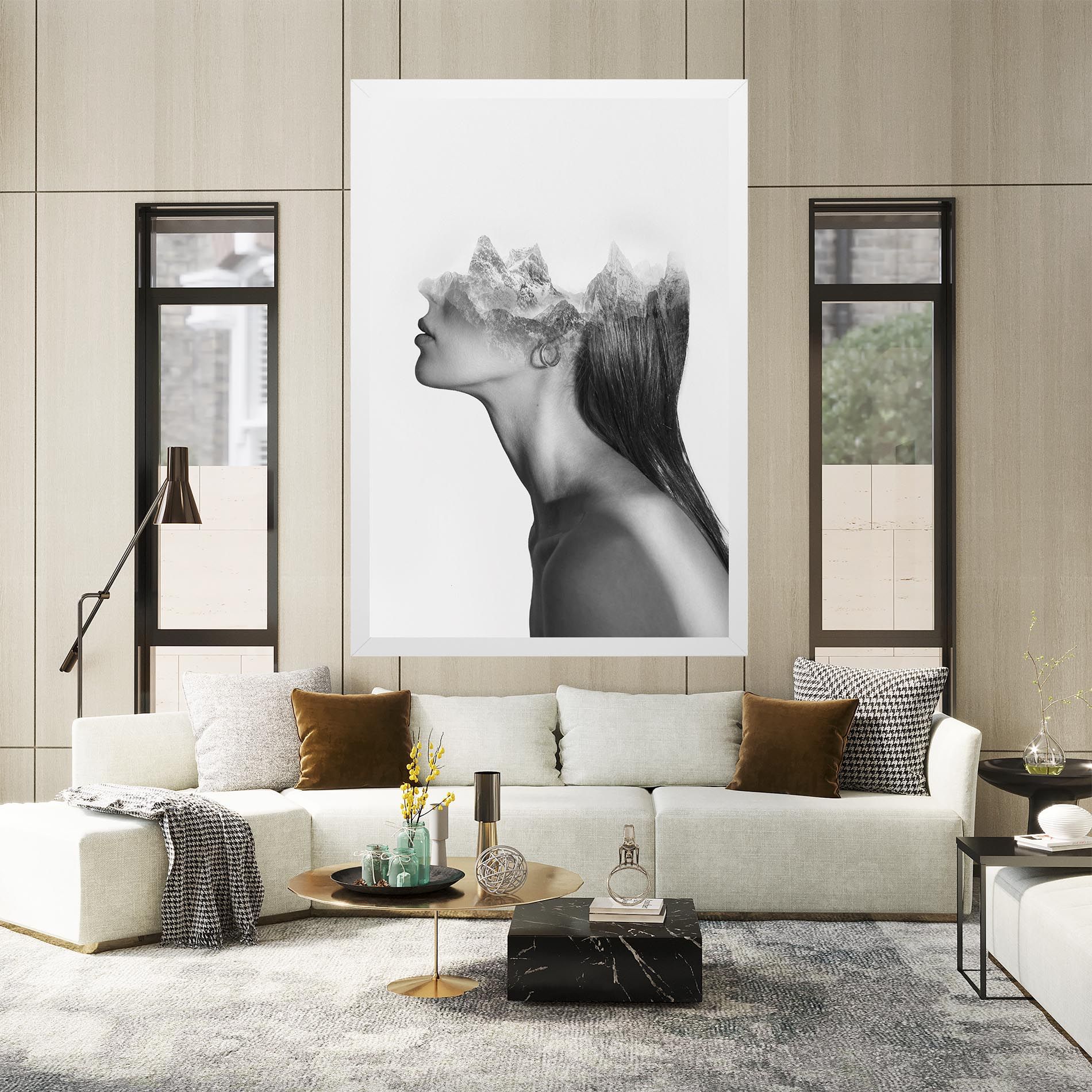 Woman Mountains View mockup 2