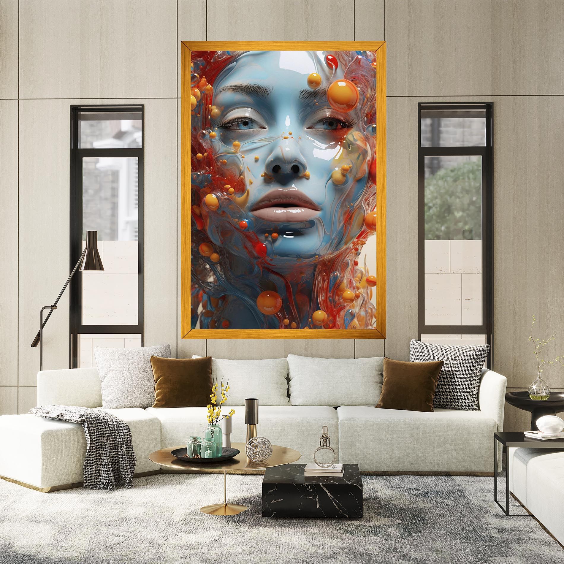 Pretty Blue Face mockup 2