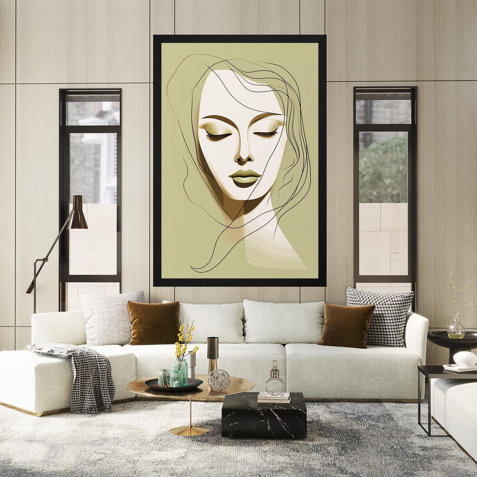 Leinwandbild Cream Womans Face mockup 2