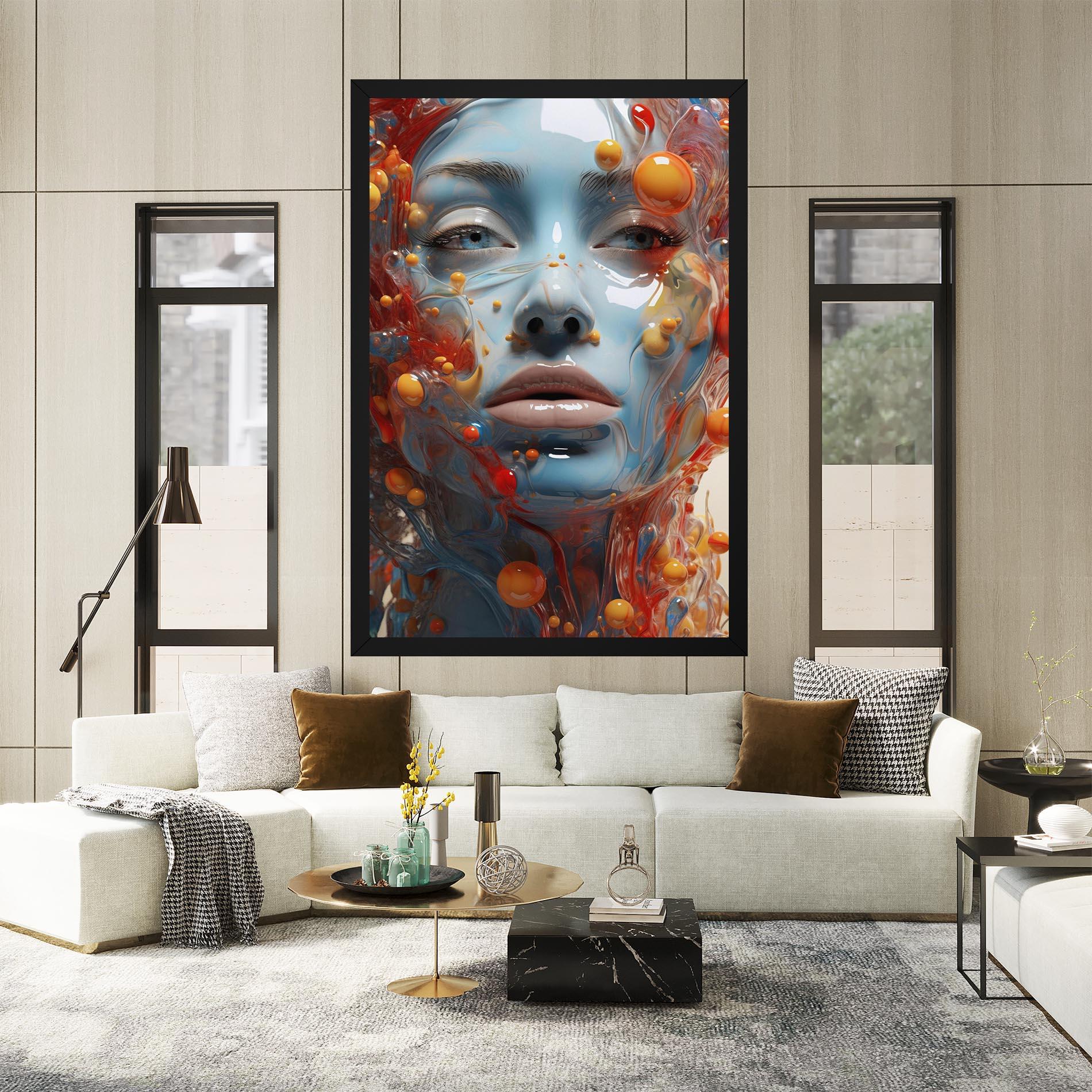 Leinwandbild Pretty Blue Face mockup 2