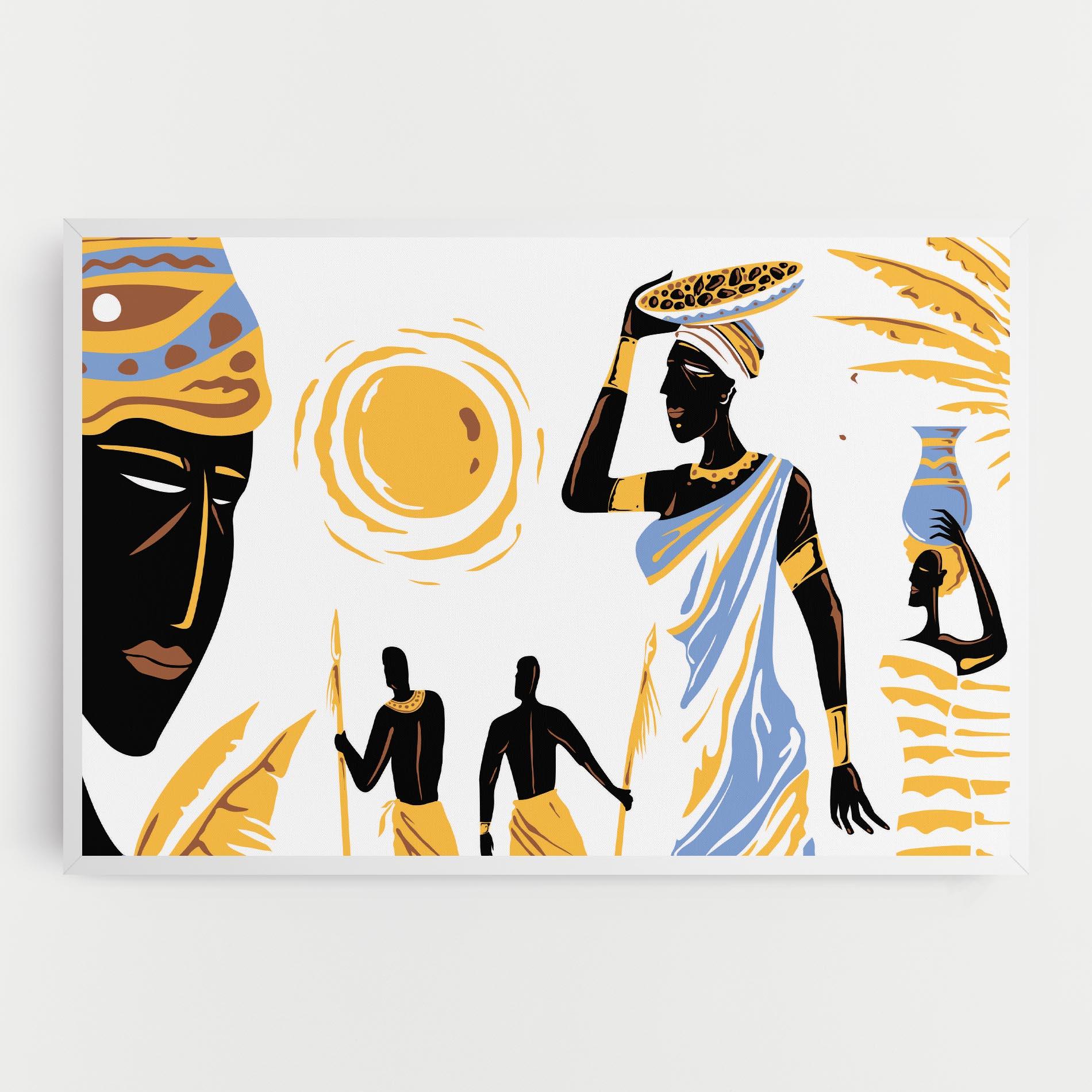 Leinwandbild African Drawing mockup 0