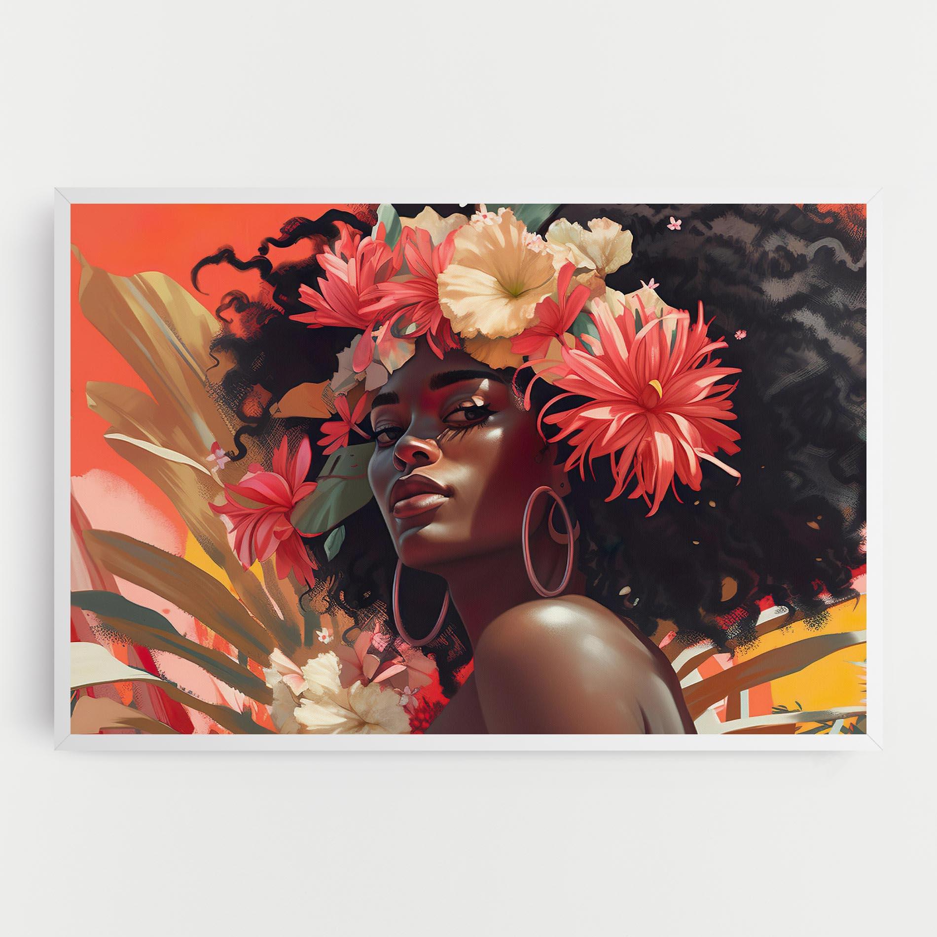 Leinwandbild African Flower Woman mockup 0