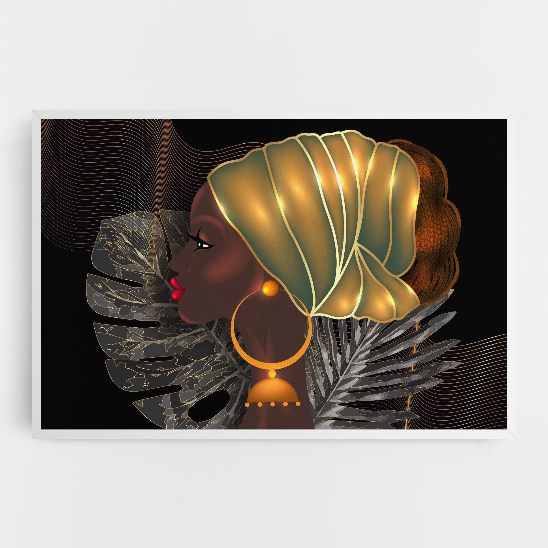 Leinwandbild African Gold Leaf mockup 0