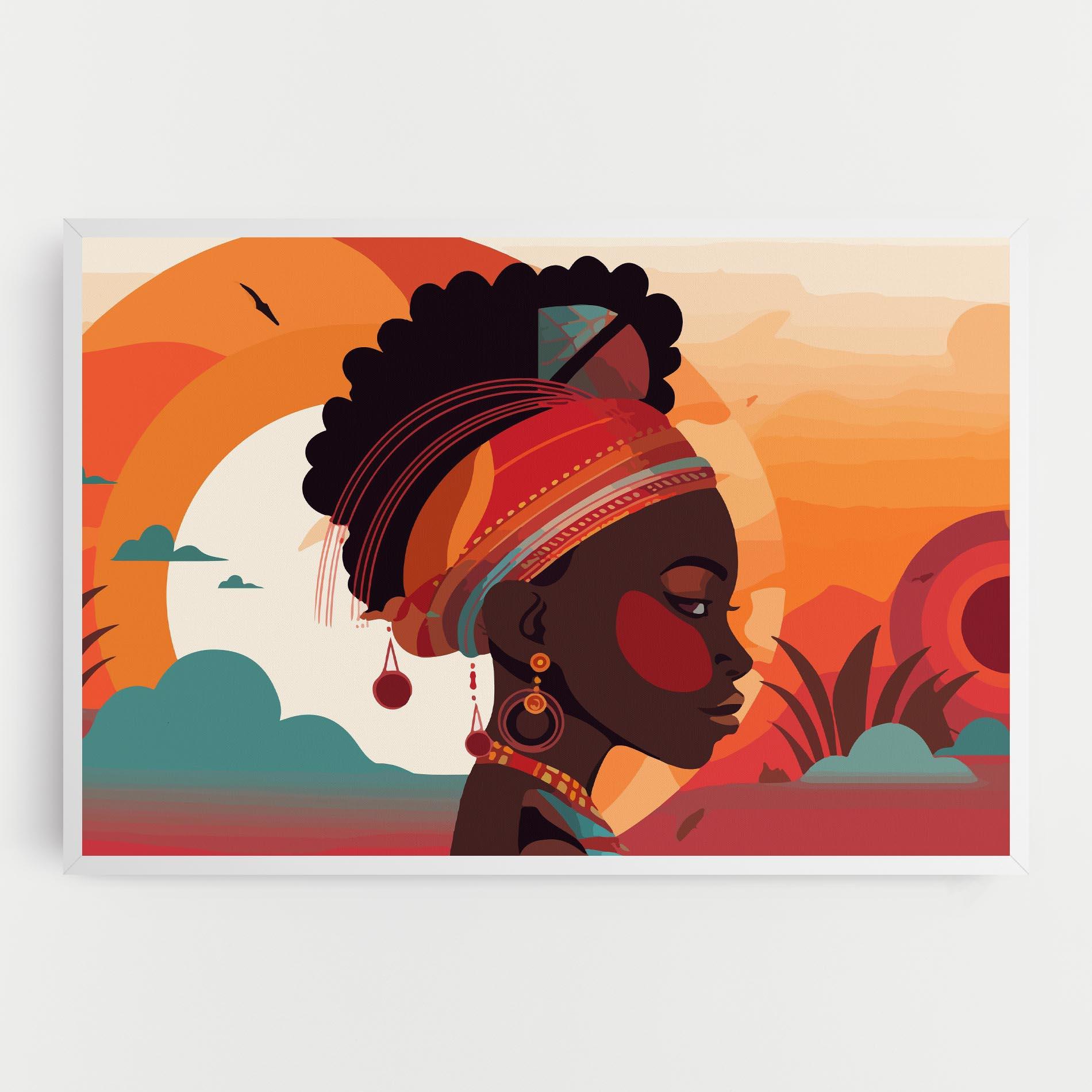 Leinwandbild African Lady Art mockup 0