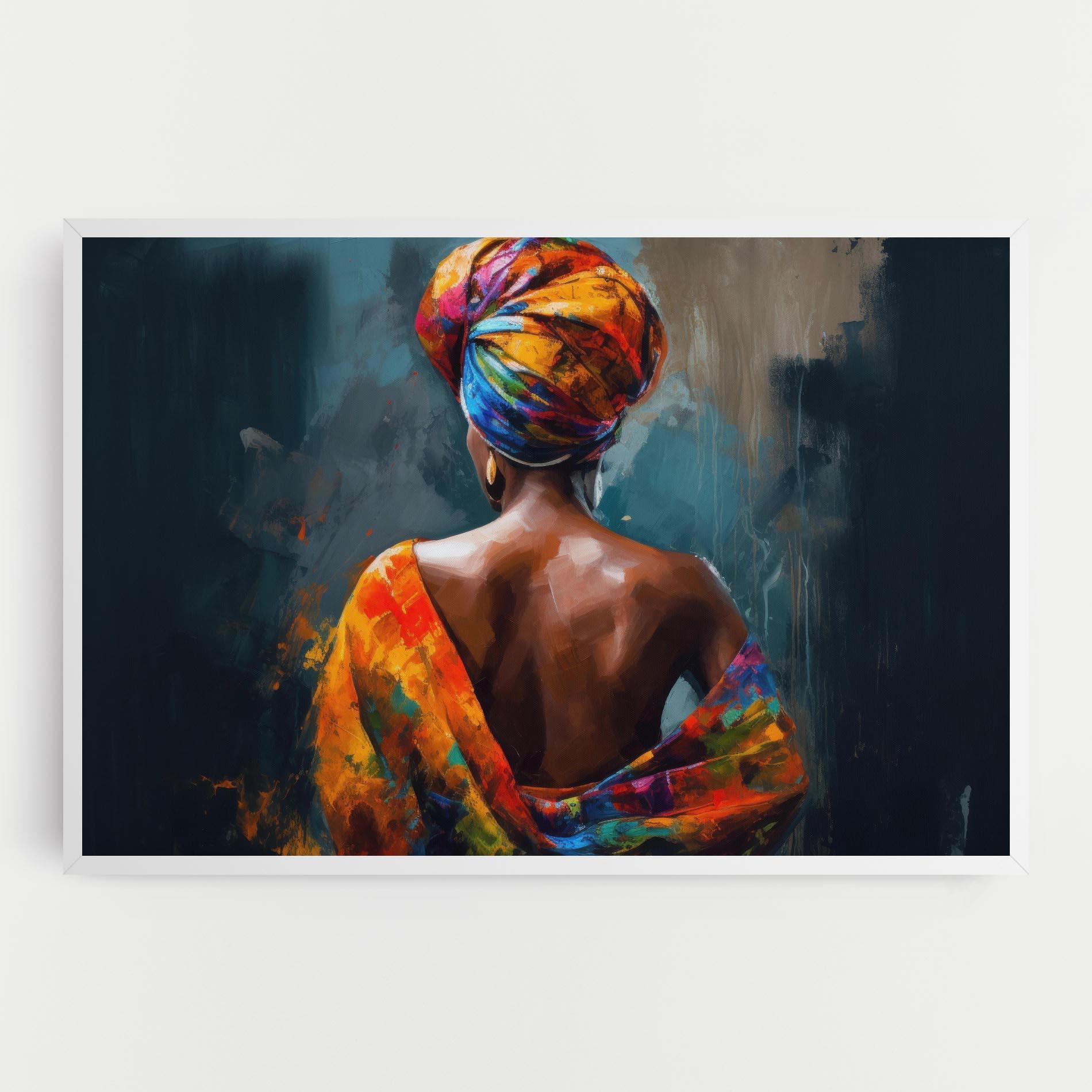 Leinwandbild Colorful Turban Woman mockup 0