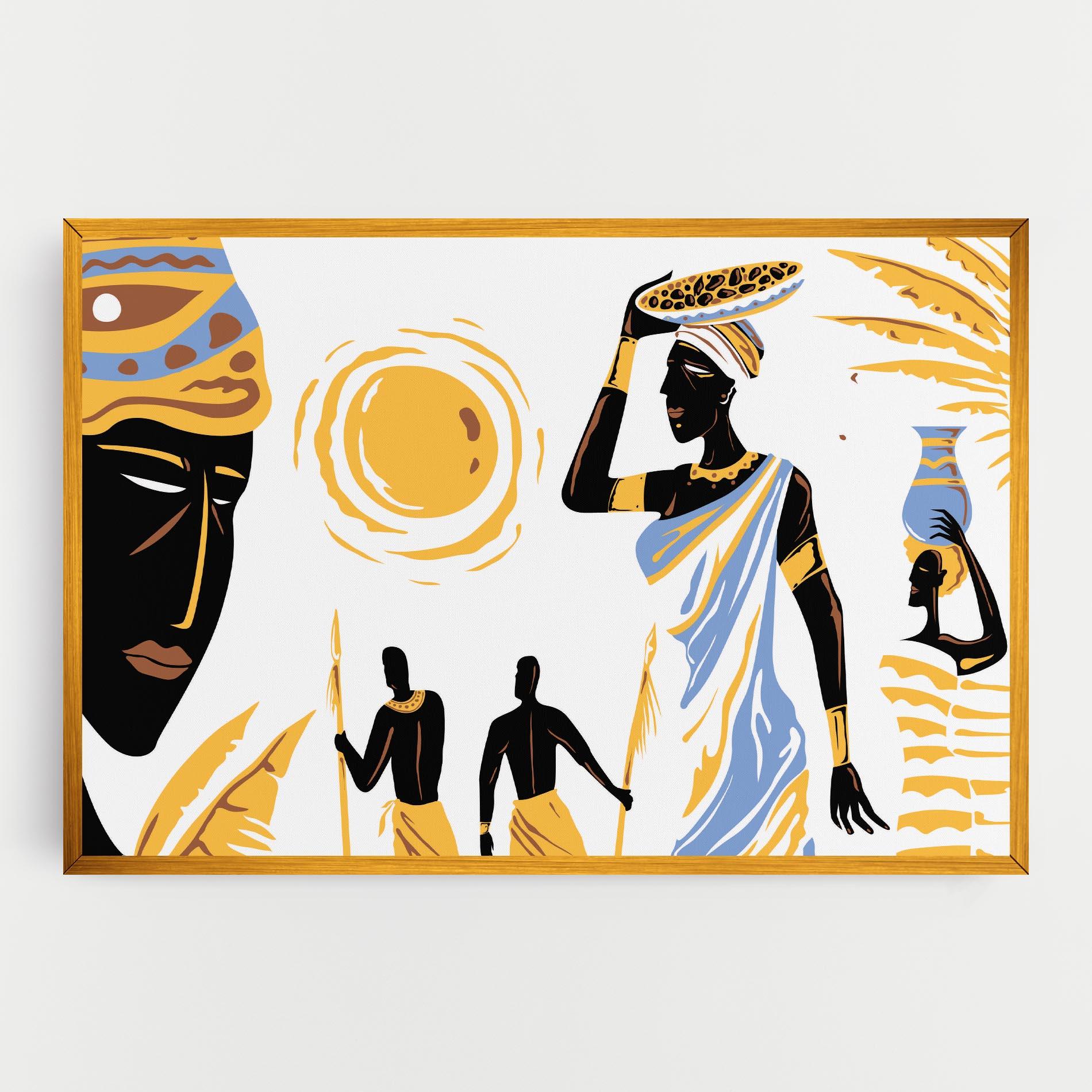 Leinwandbild African Drawing mockup 0