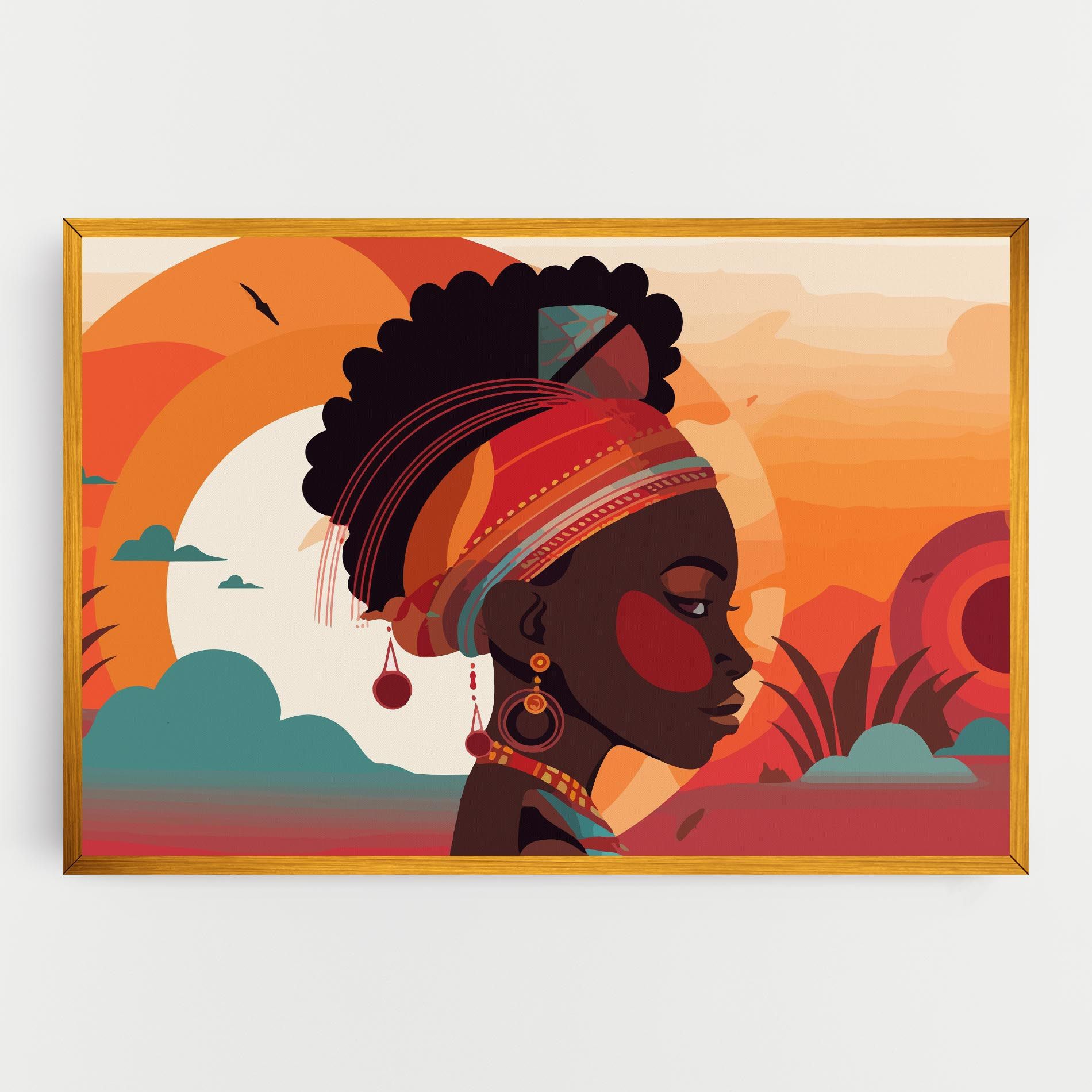 African Lady Art mockup 0