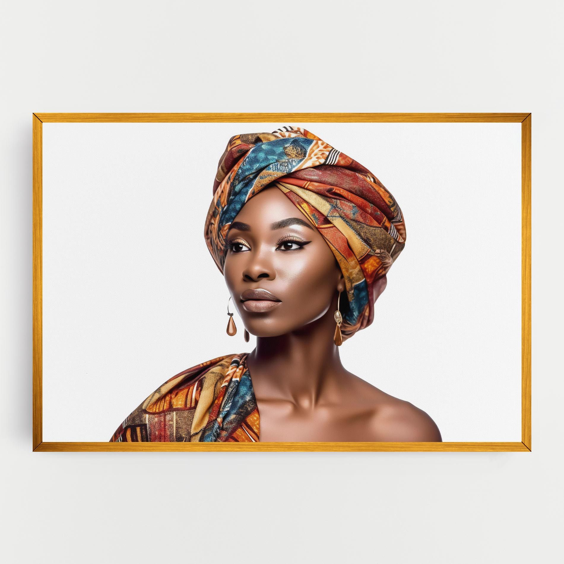 African Woman Turban mockup 0
