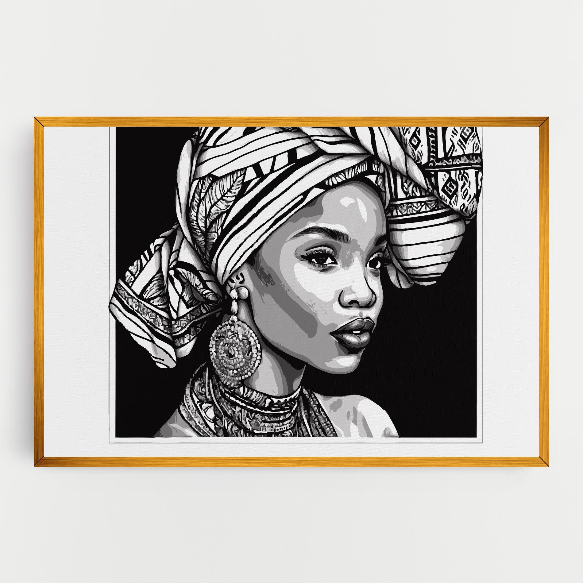 Beautiful African Lady mockup 0