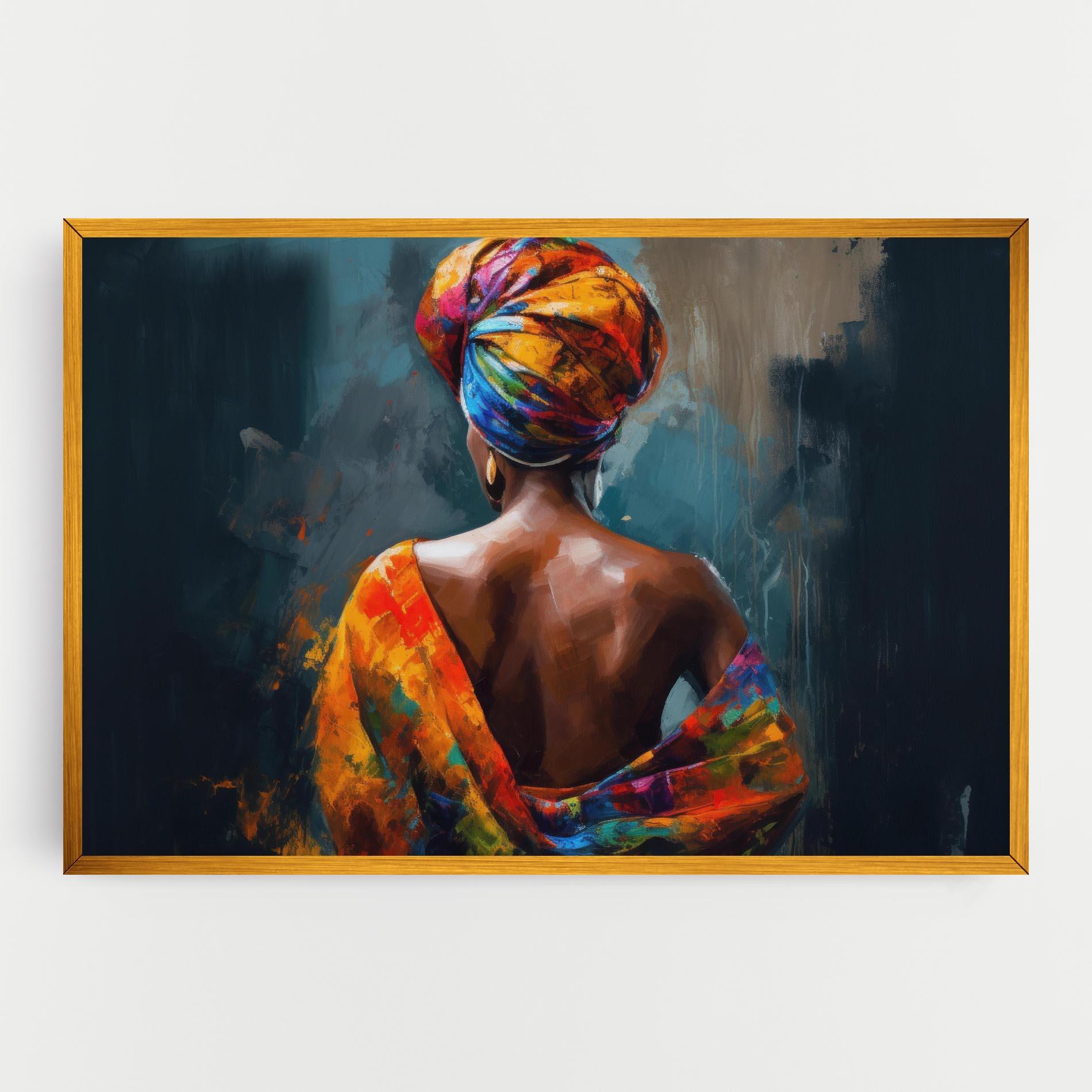 Leinwandbild Colorful Turban Woman mockup 0