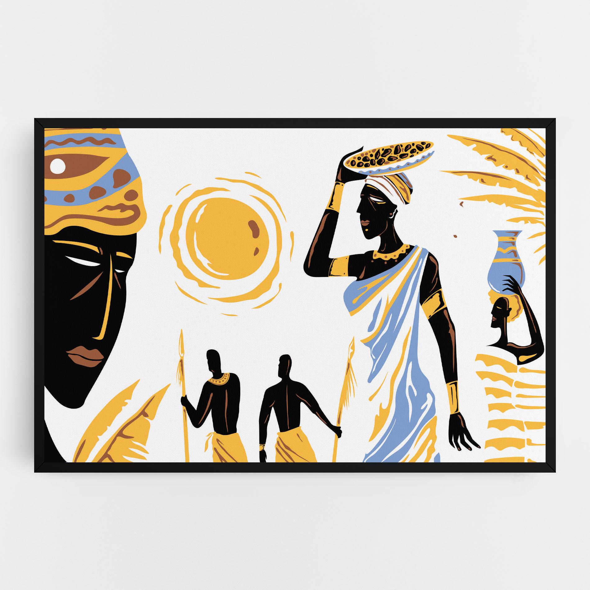 Leinwandbild African Drawing mockup 0