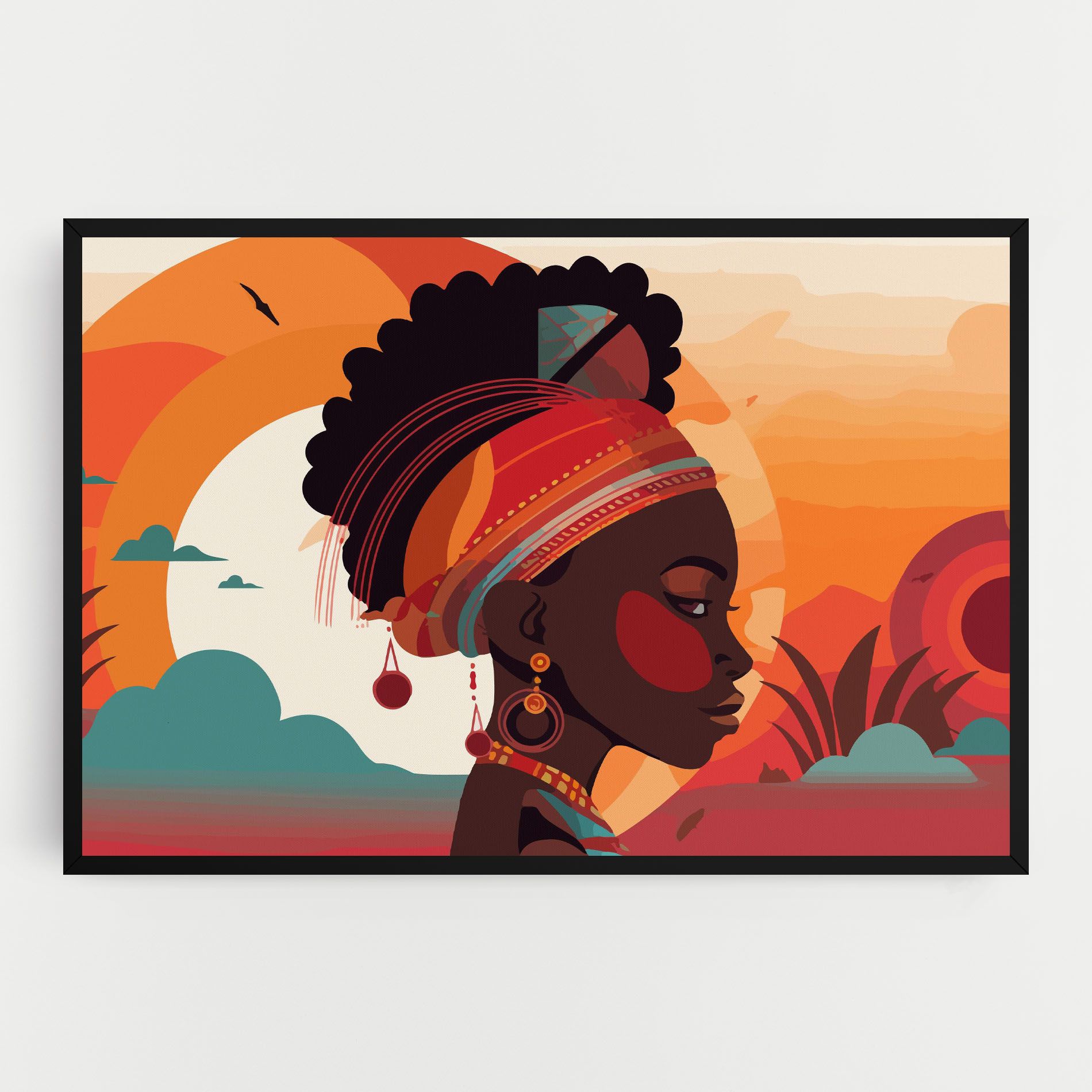 African Lady Art mockup 0