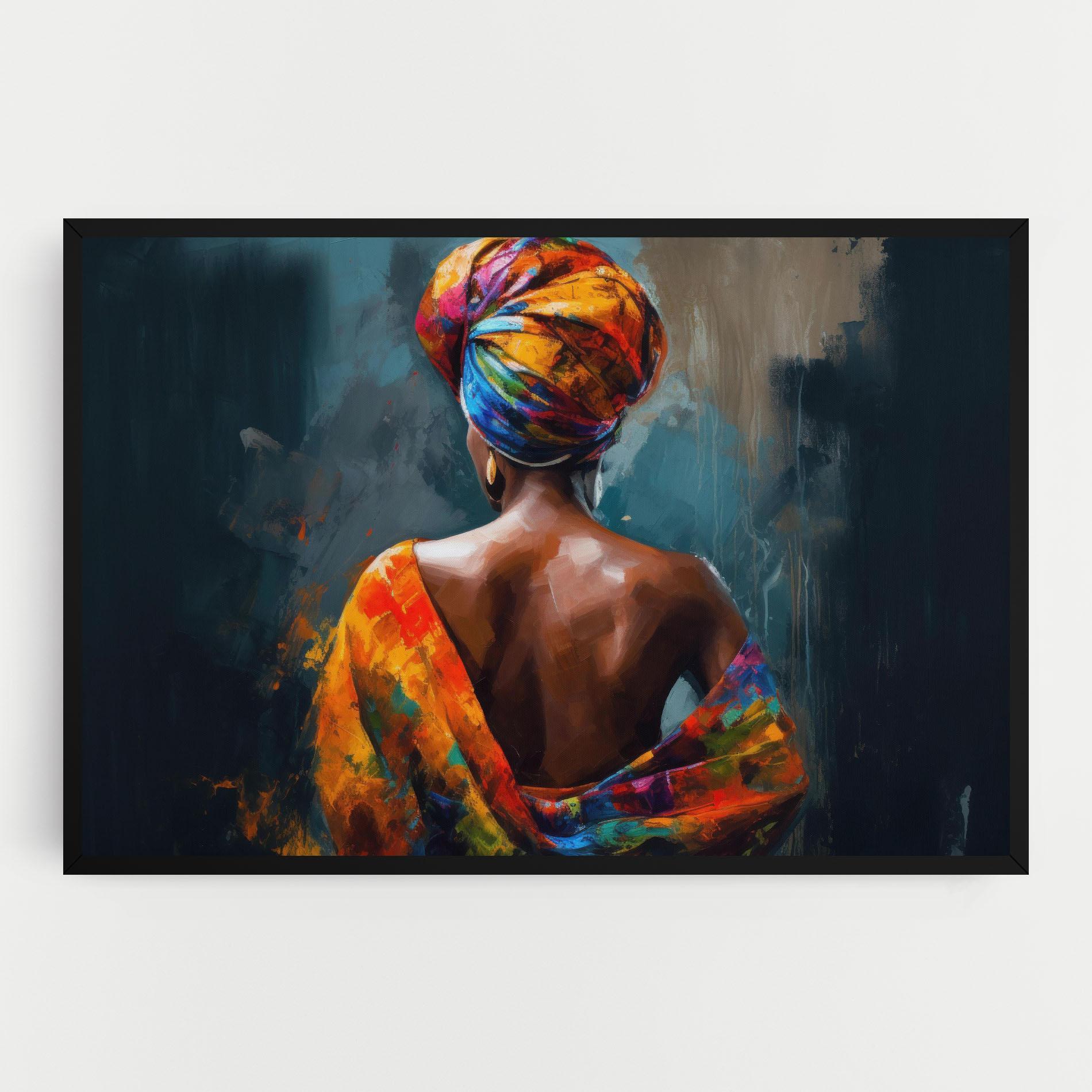 Leinwandbild Colorful Turban Woman mockup 0