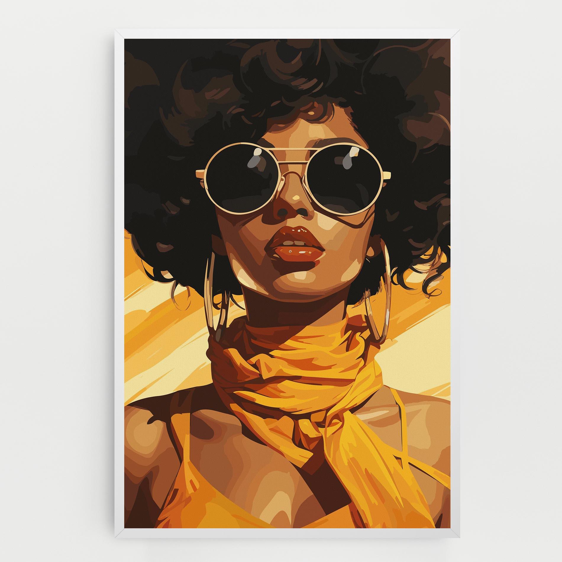 Leinwandbild African Yellow Woman mockup 0