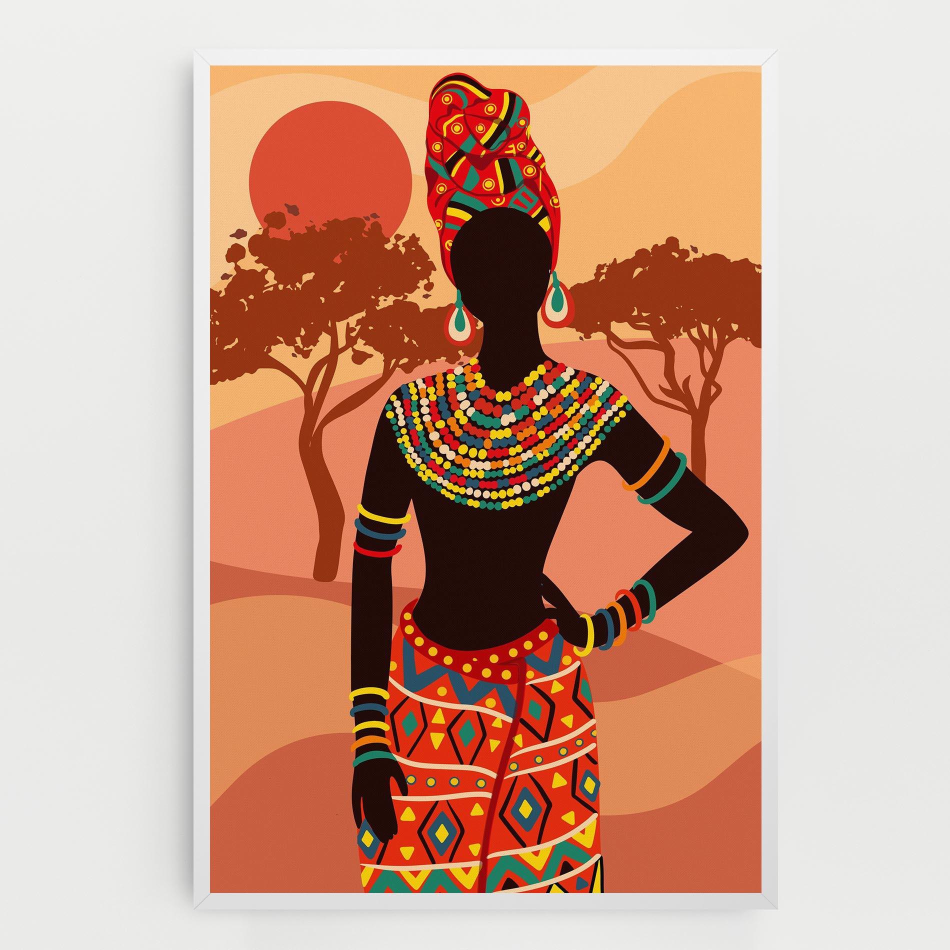 Leinwandbild Ethnic African Color mockup 0