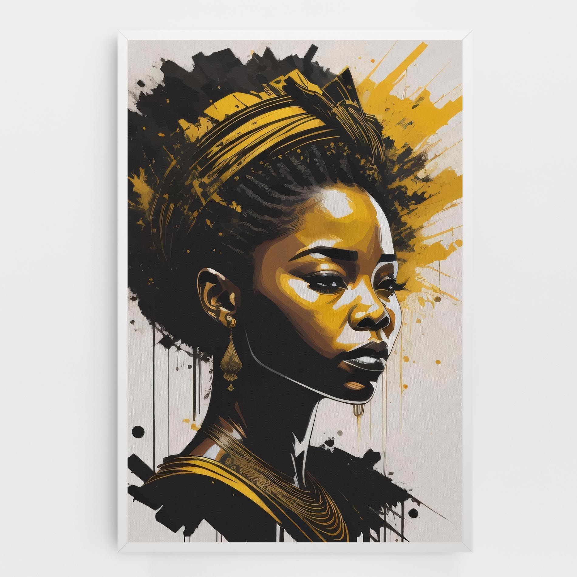 Gold African Woman mockup 0