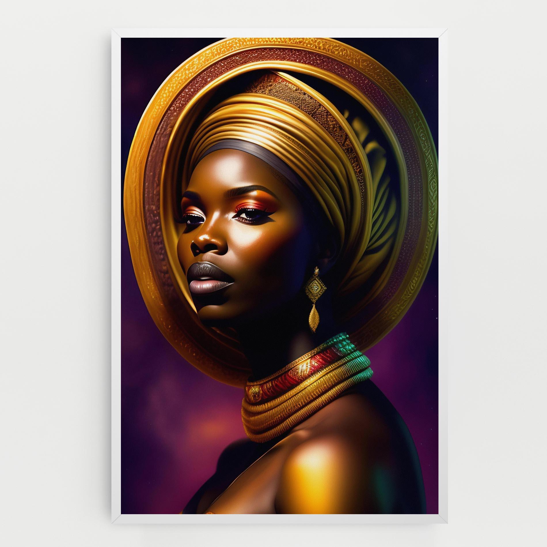 Leinwandbild Golden Crown Woman mockup 0