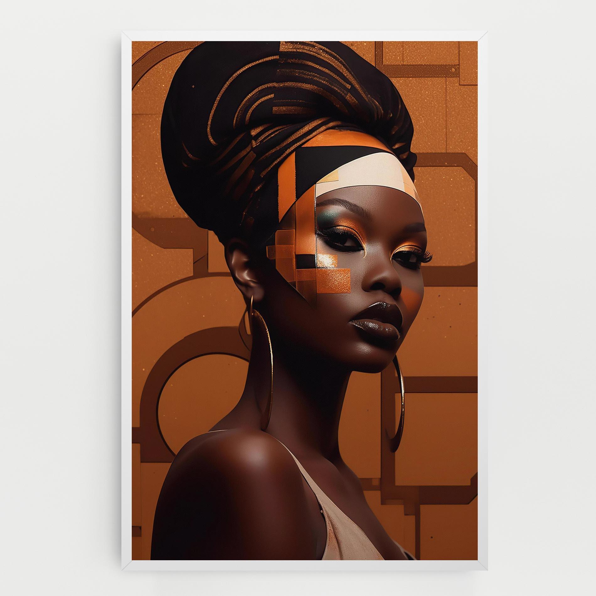 Leinwandbild Interesting African Makeup mockup 0