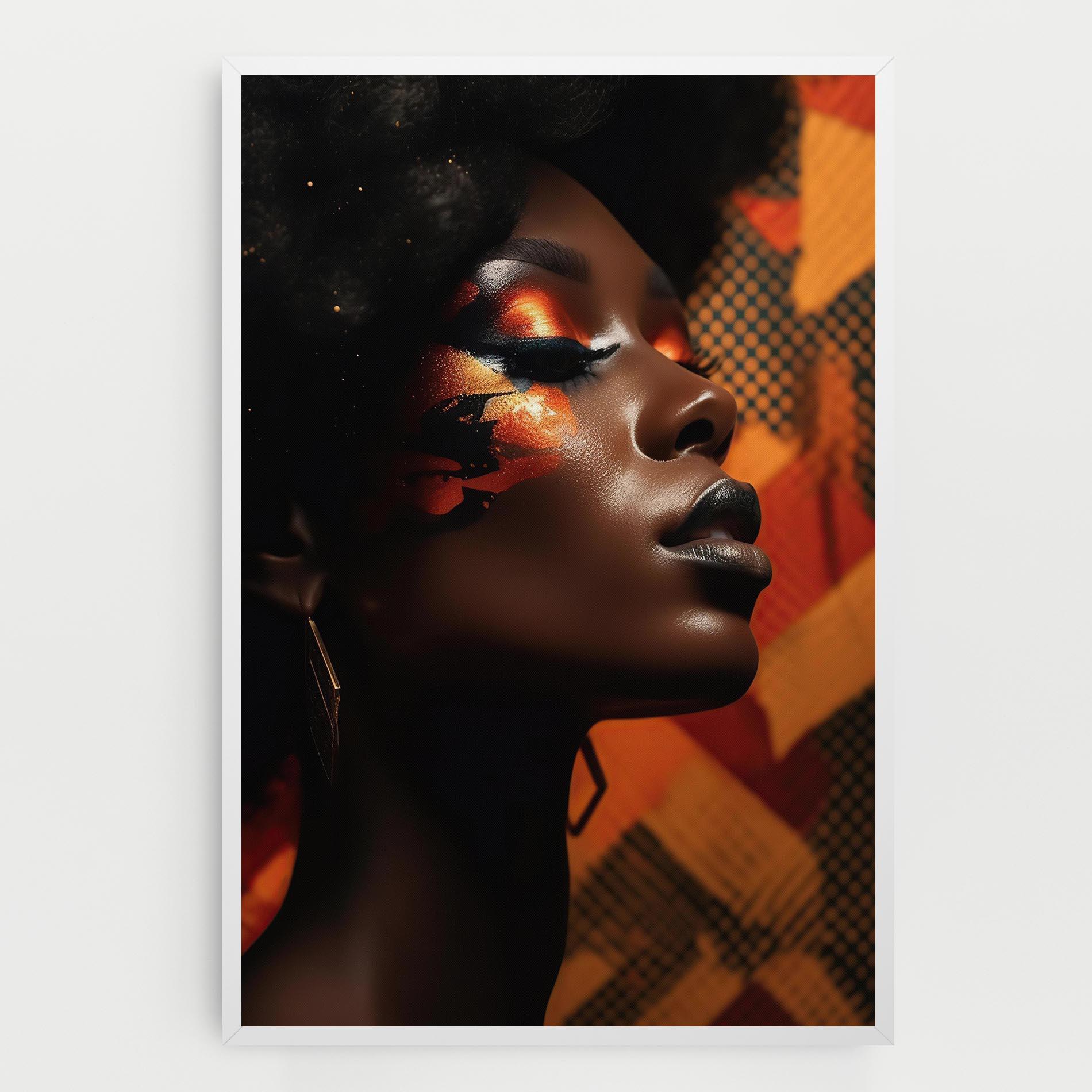 Leinwandbild Orange Makeup Woman mockup 0