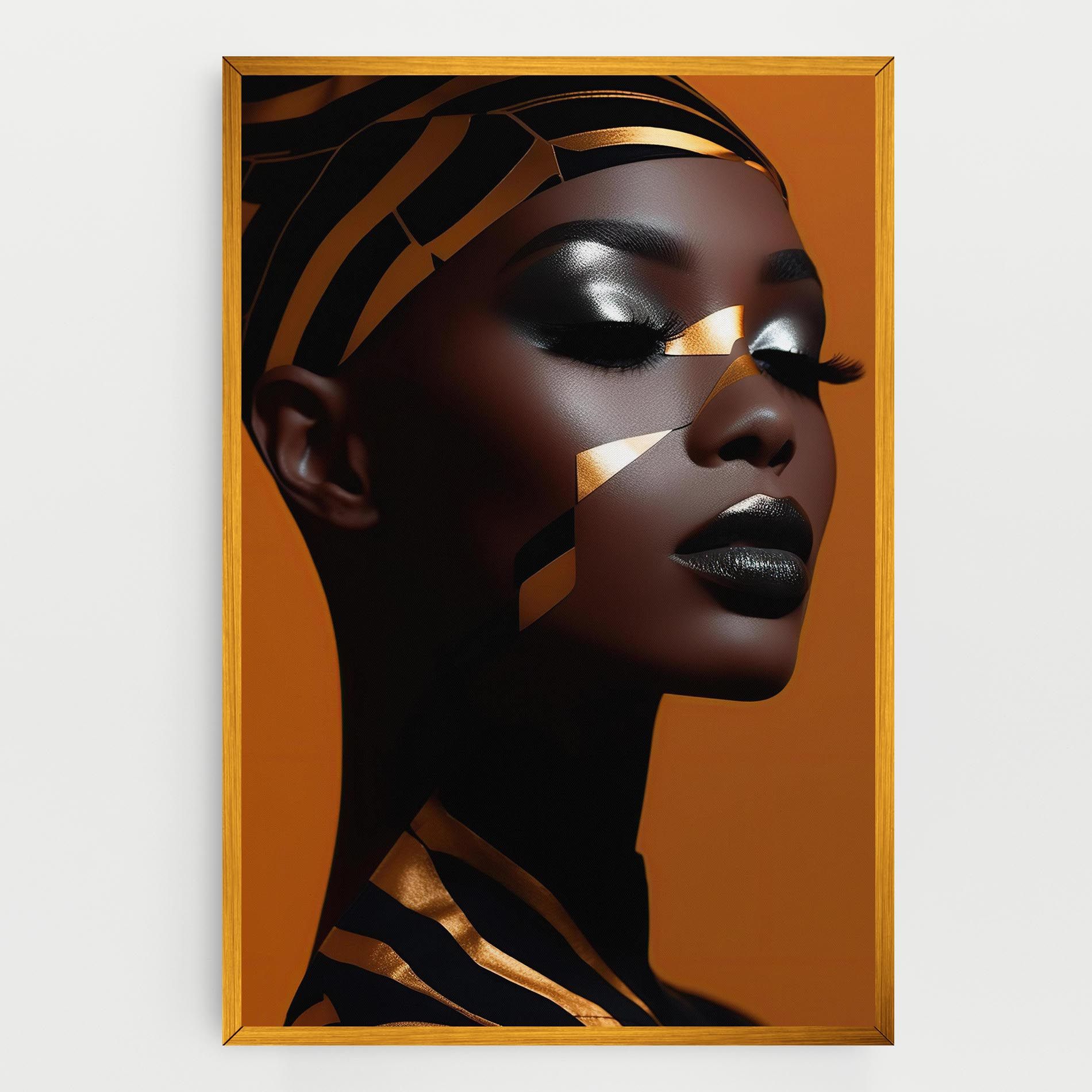 African Woman On Orange mockup 0