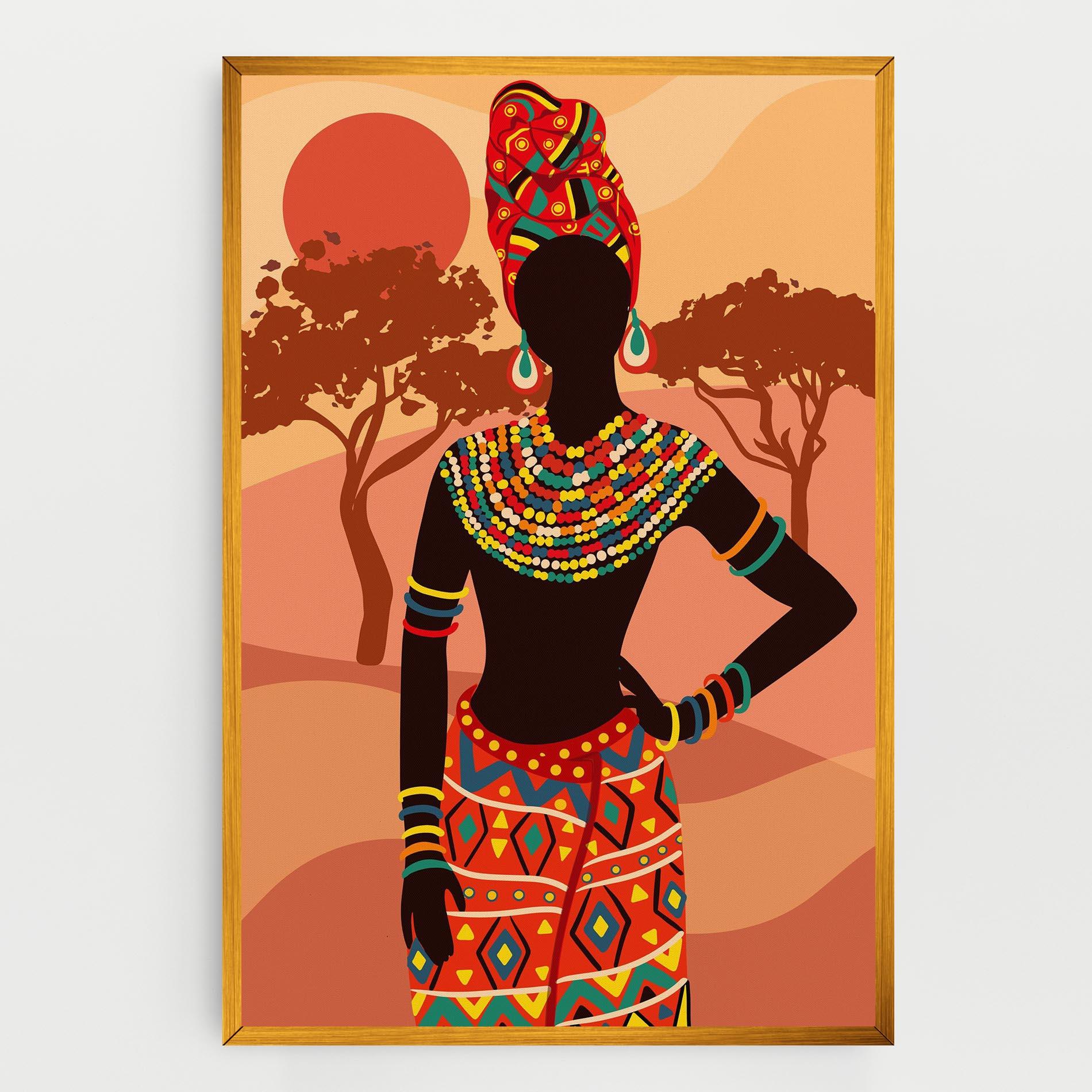 Leinwandbild Ethnic African Color mockup 0