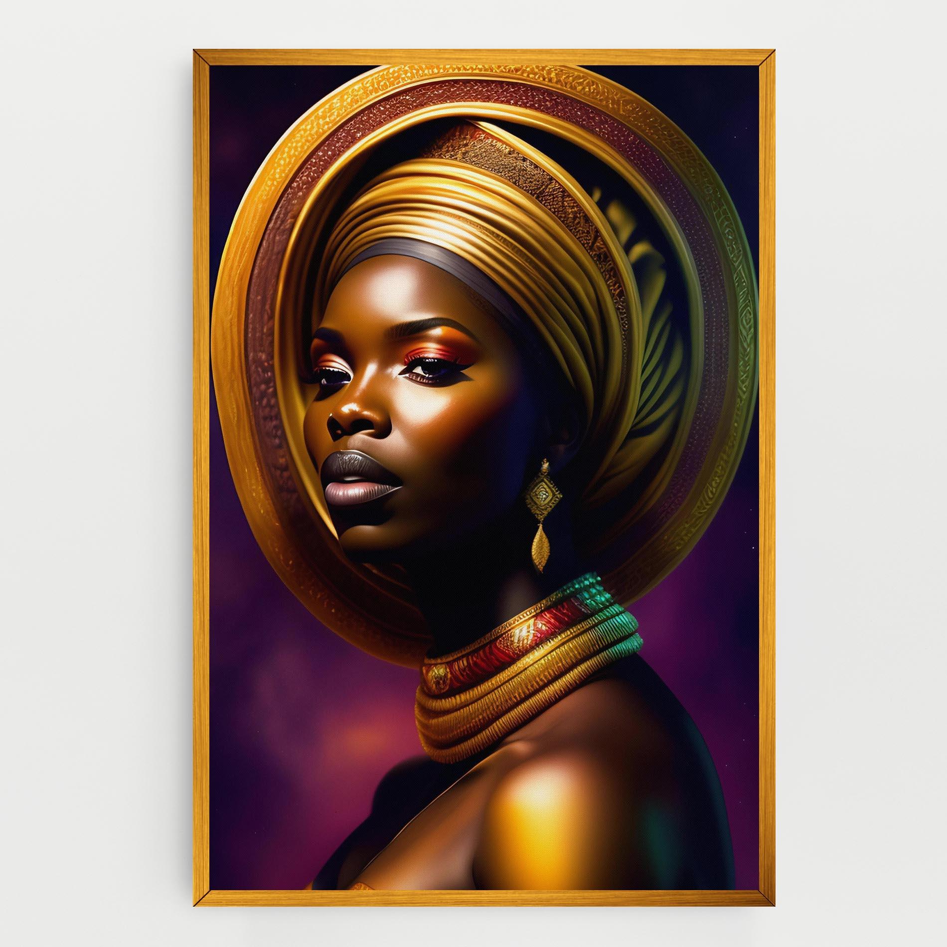 Leinwandbild Golden Crown Woman mockup 0
