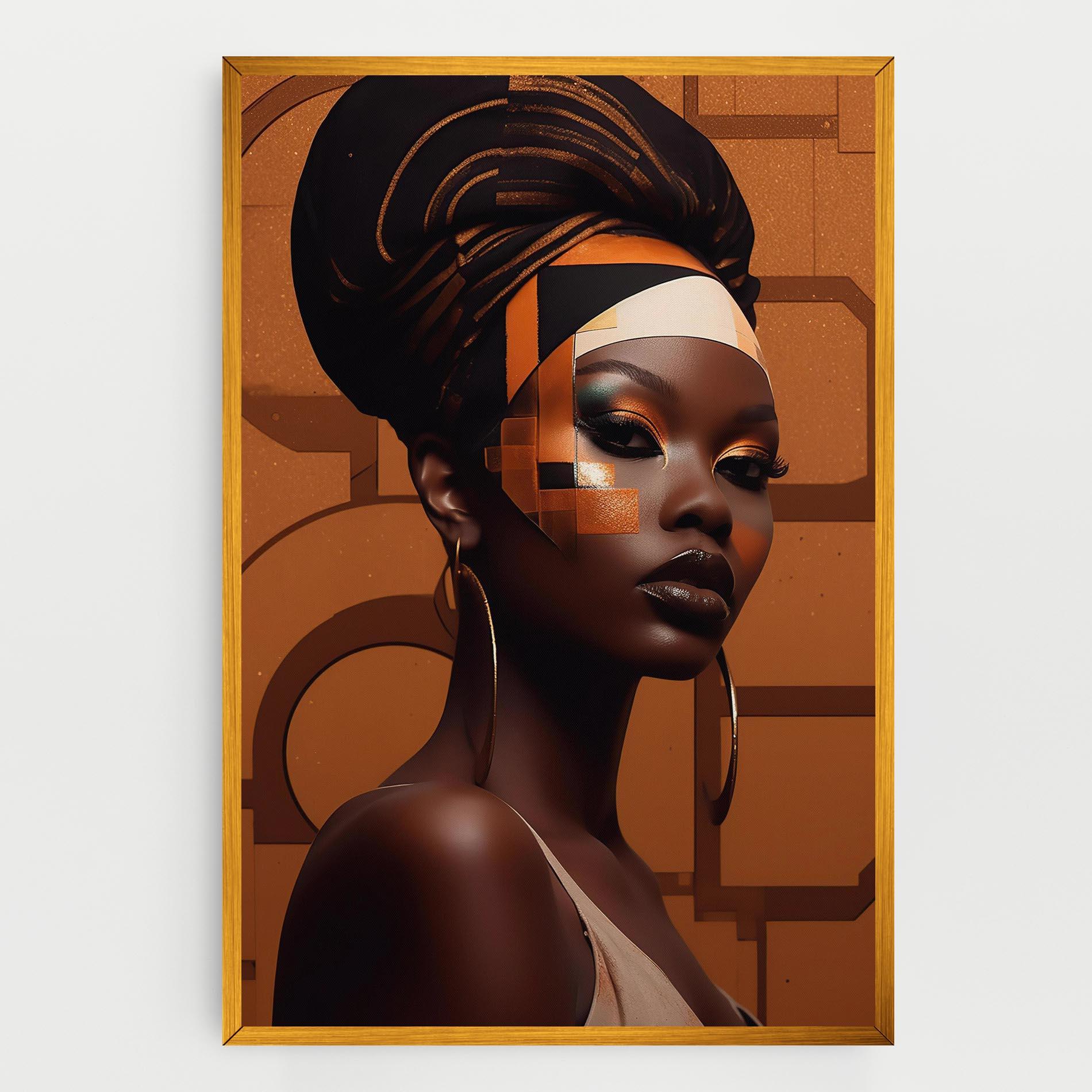 Leinwandbild Interesting African Makeup mockup 0