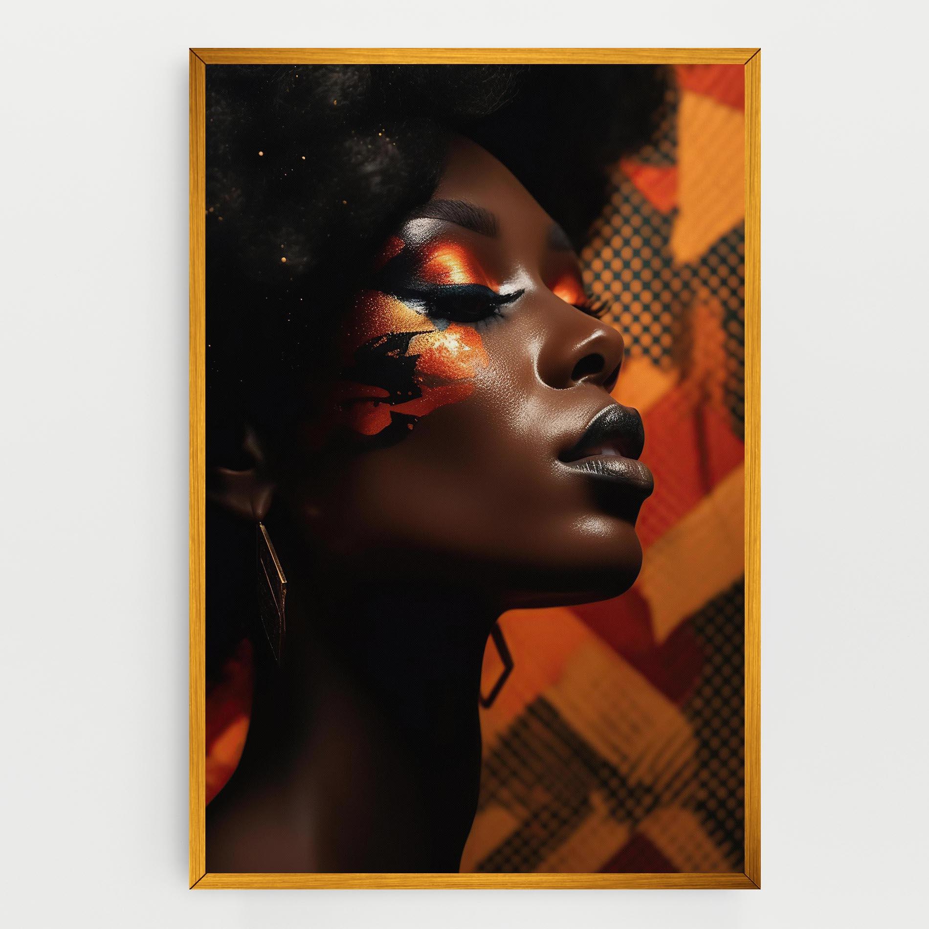 Leinwandbild Orange Makeup Woman mockup 0