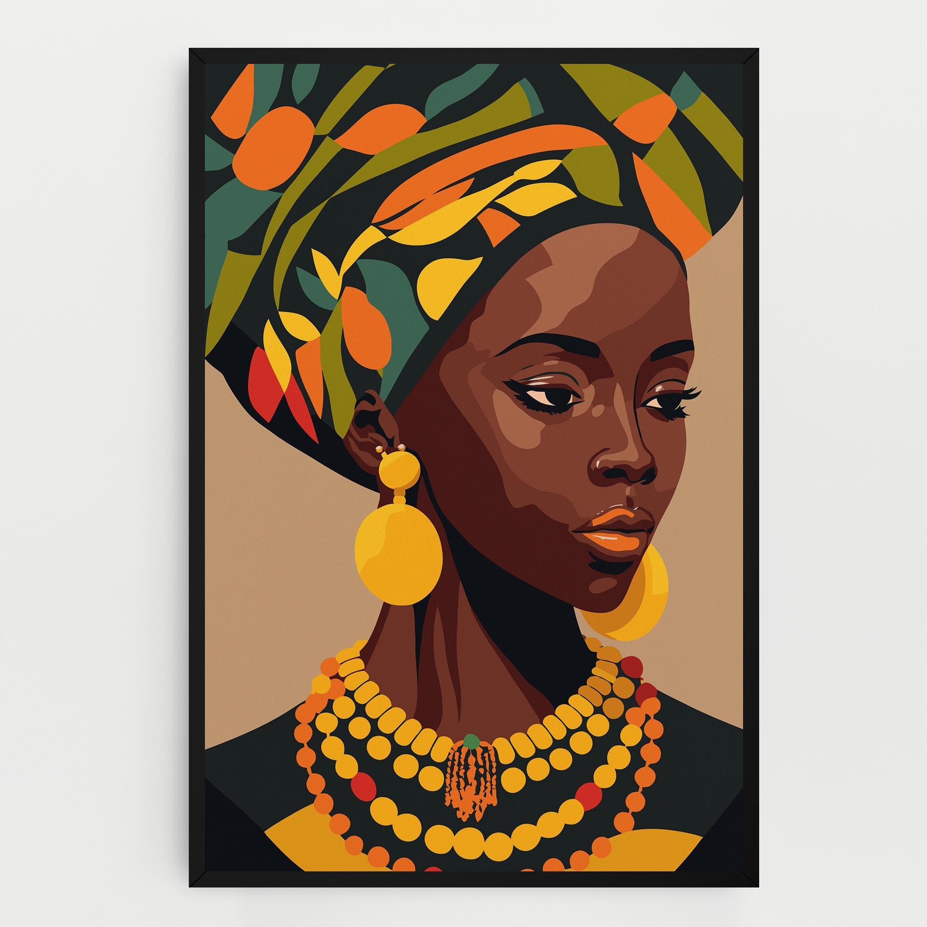 Leinwandbild African Earrings mockup 0