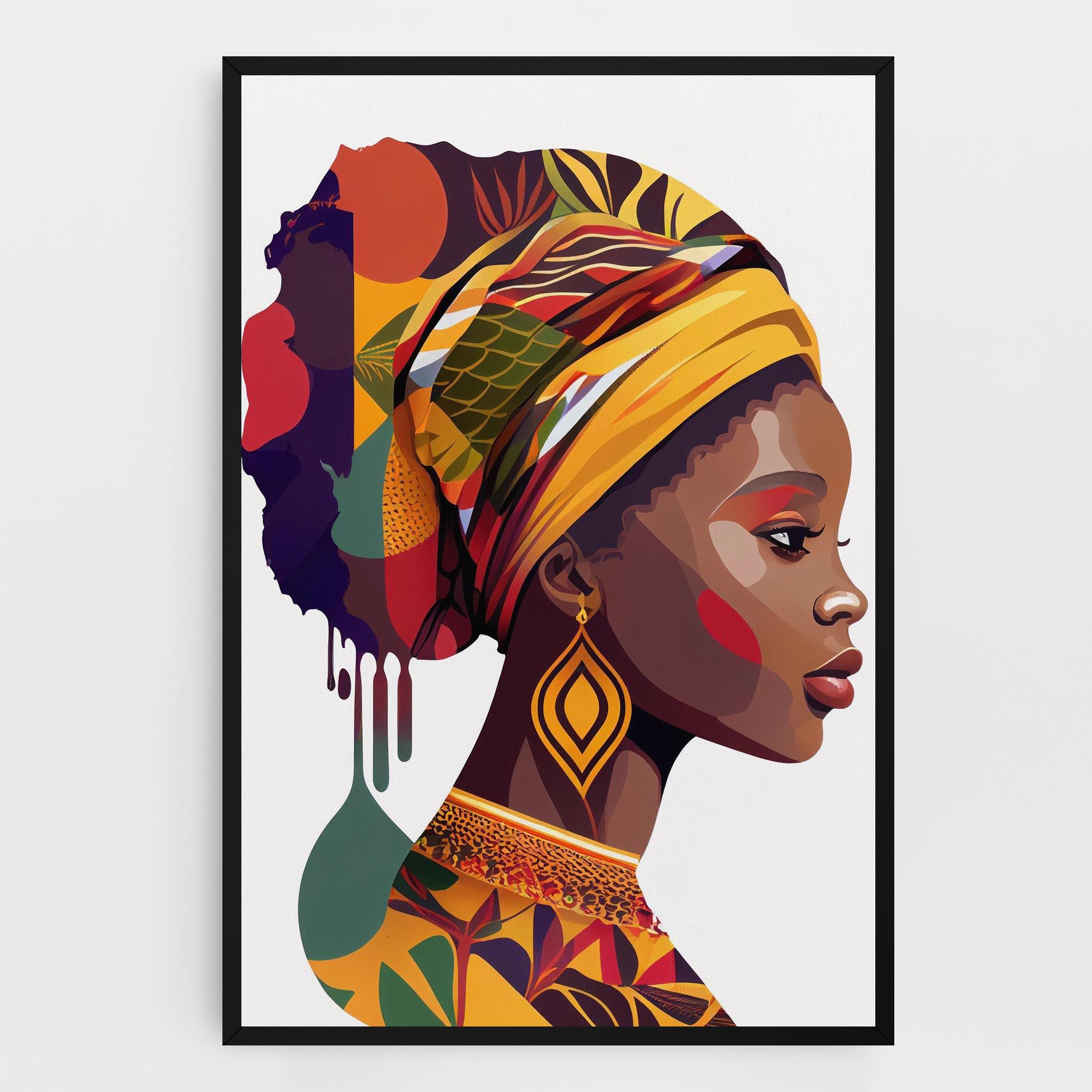 Leinwandbild Colorful African mockup 0