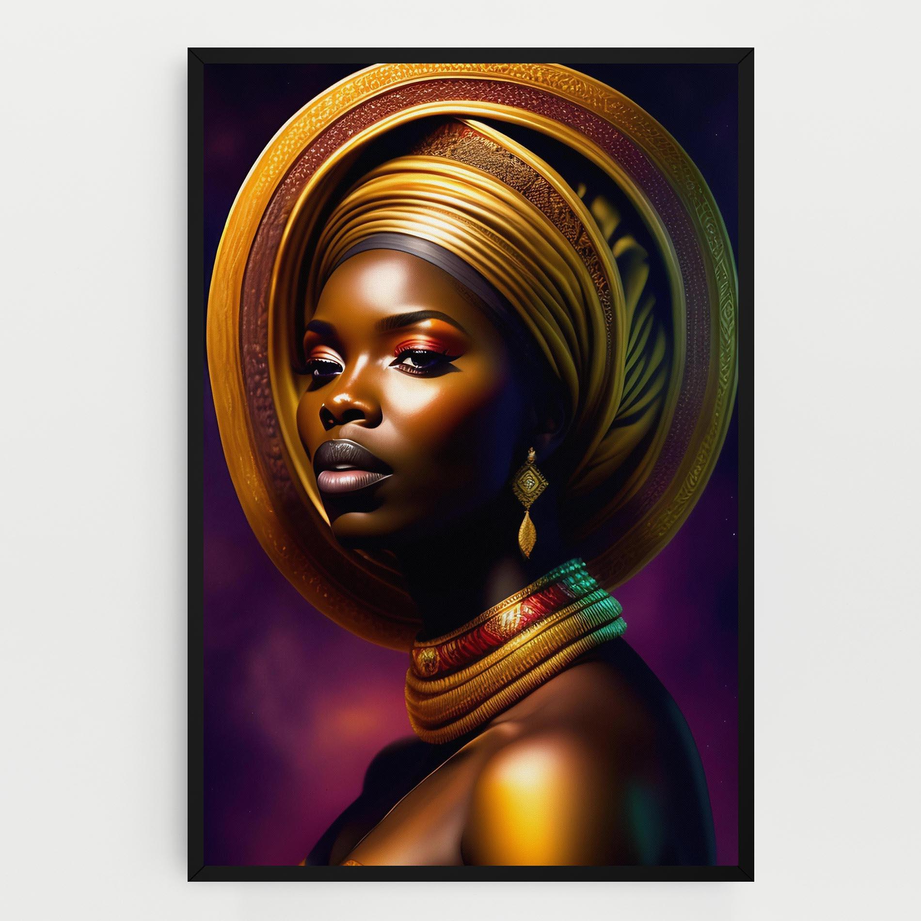 Leinwandbild Golden Crown Woman mockup 0