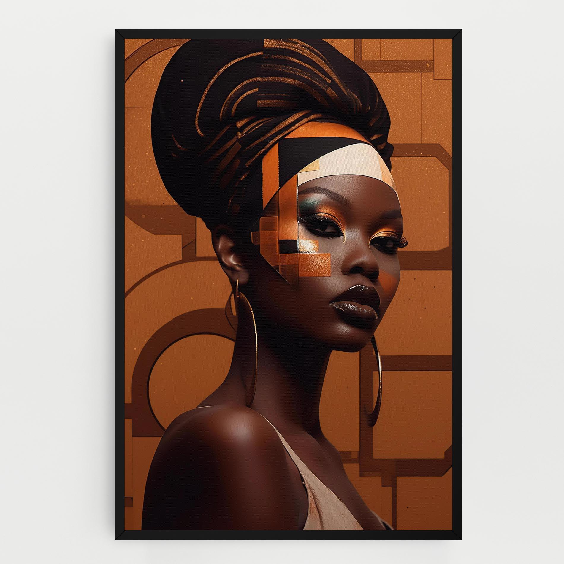 Leinwandbild Interesting African Makeup mockup 0
