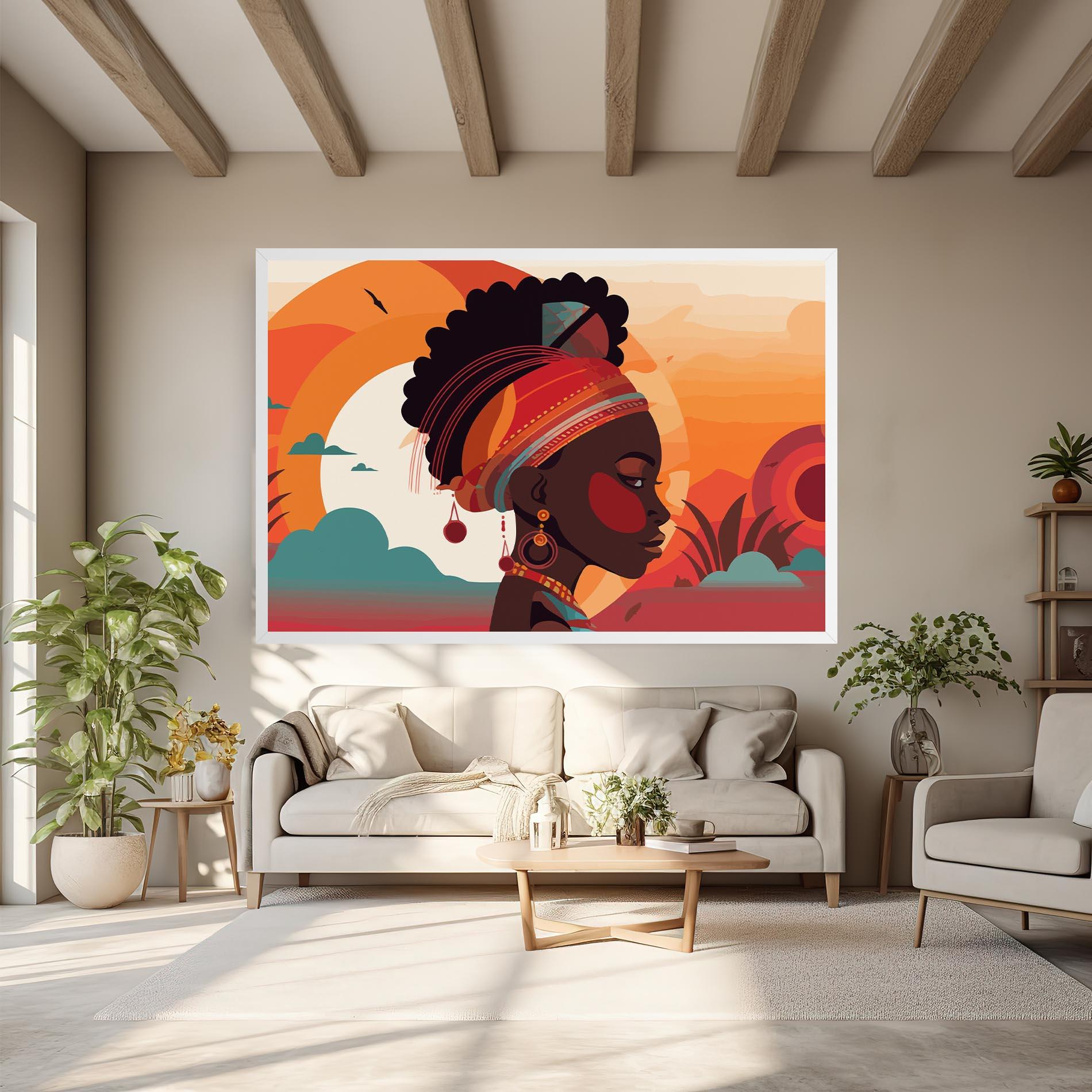 Leinwandbild African Lady Art mockup 6