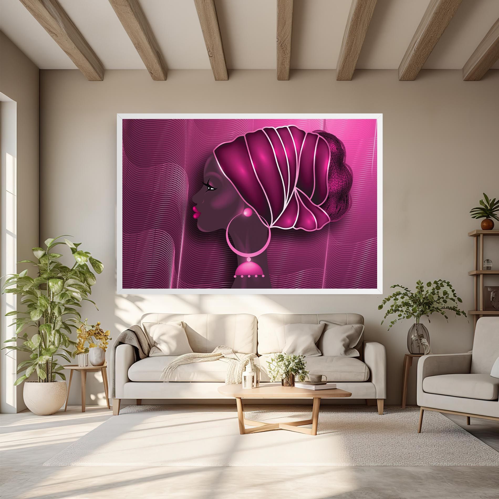 African Pink Woman mockup 6