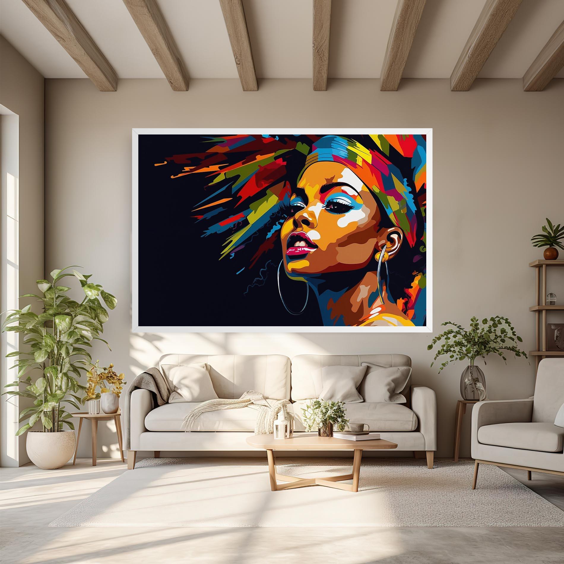 Leinwandbild African Woman Portrait mockup 6