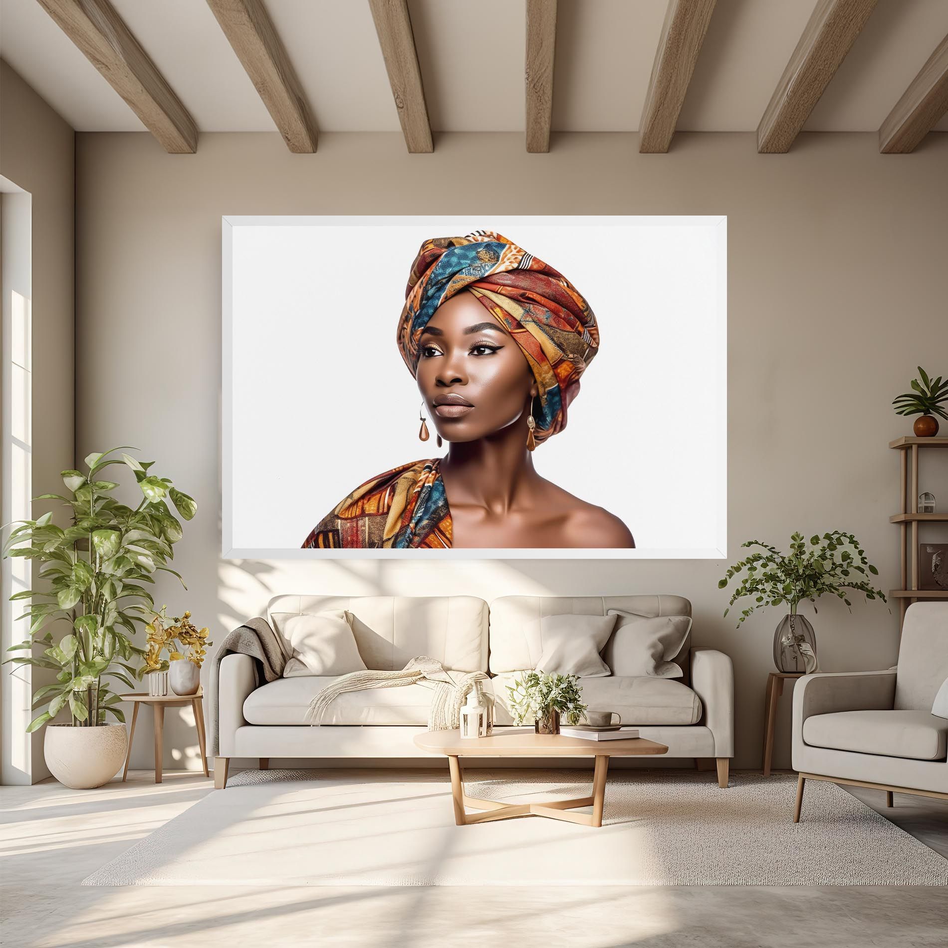 African Woman Turban mockup 6