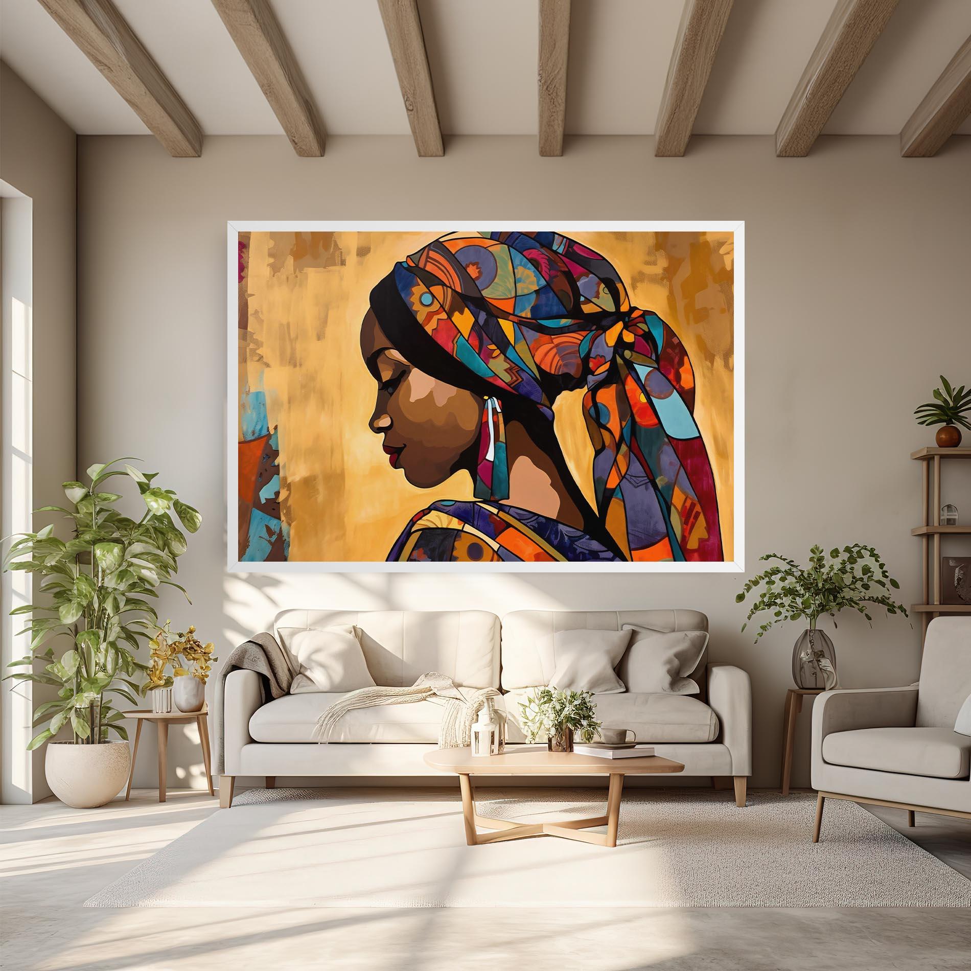 Leinwandbild Headscarf Pretty Woman mockup 6