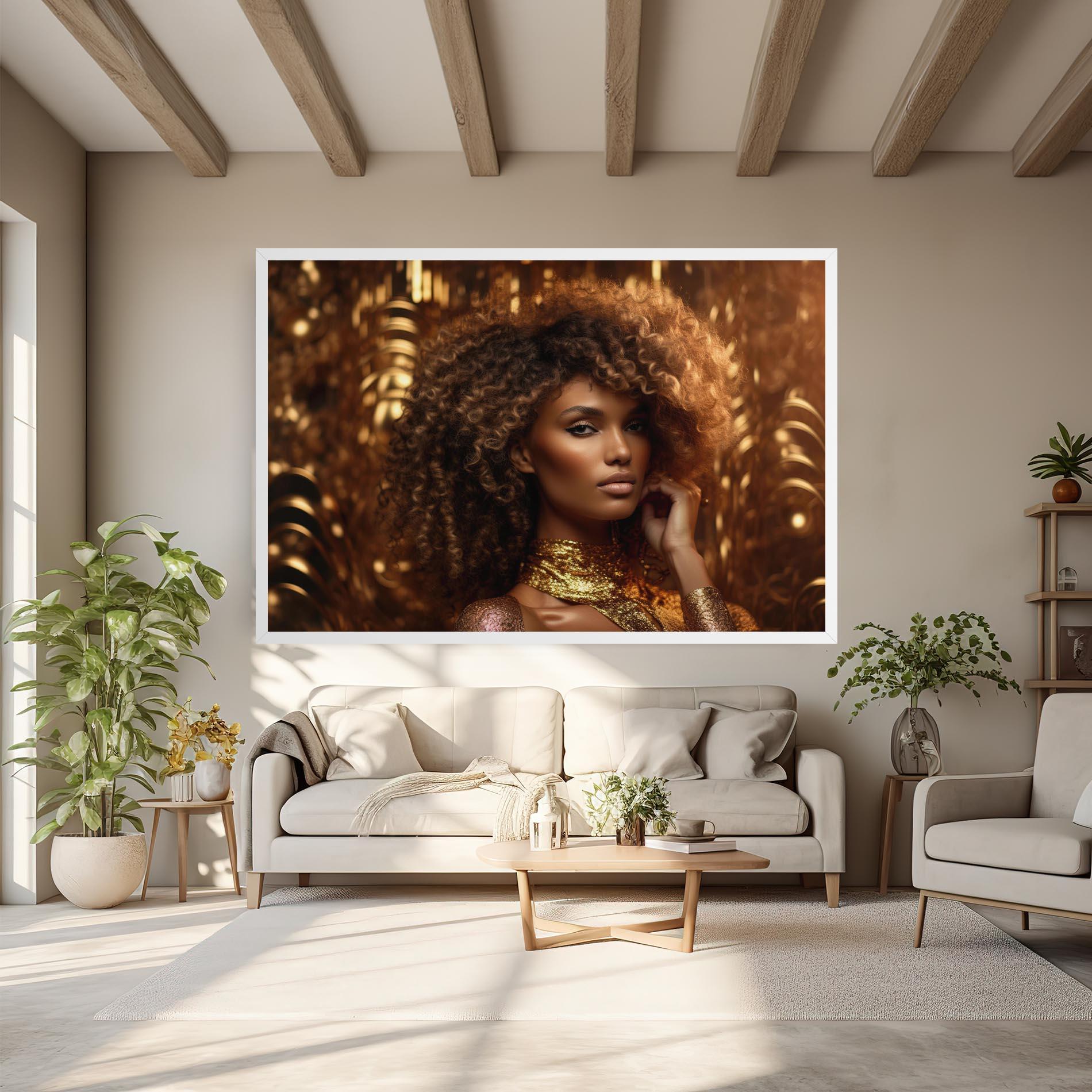 Leinwandbild Radiant Bronze Goddess mockup 6