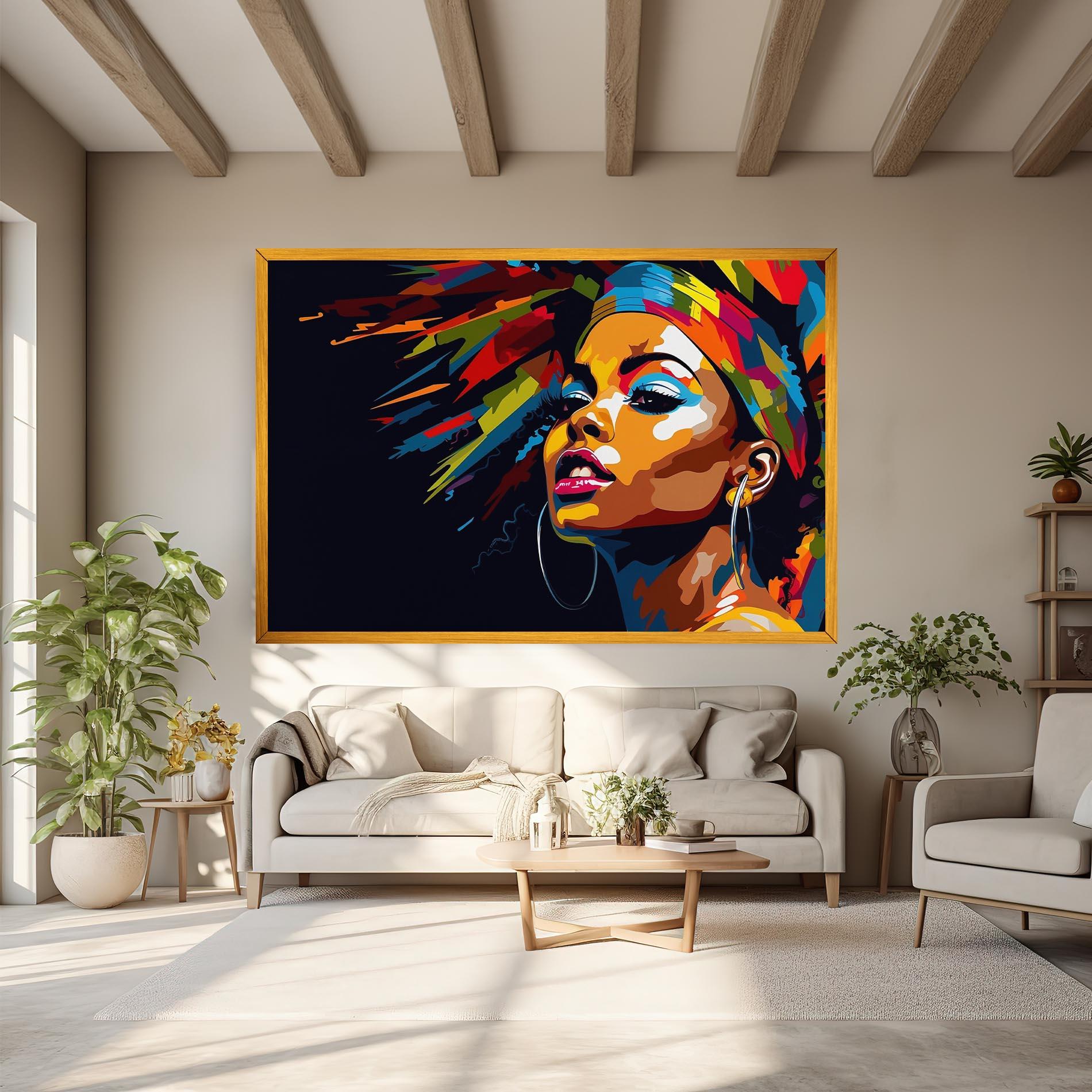 Leinwandbild African Woman Portrait mockup 6