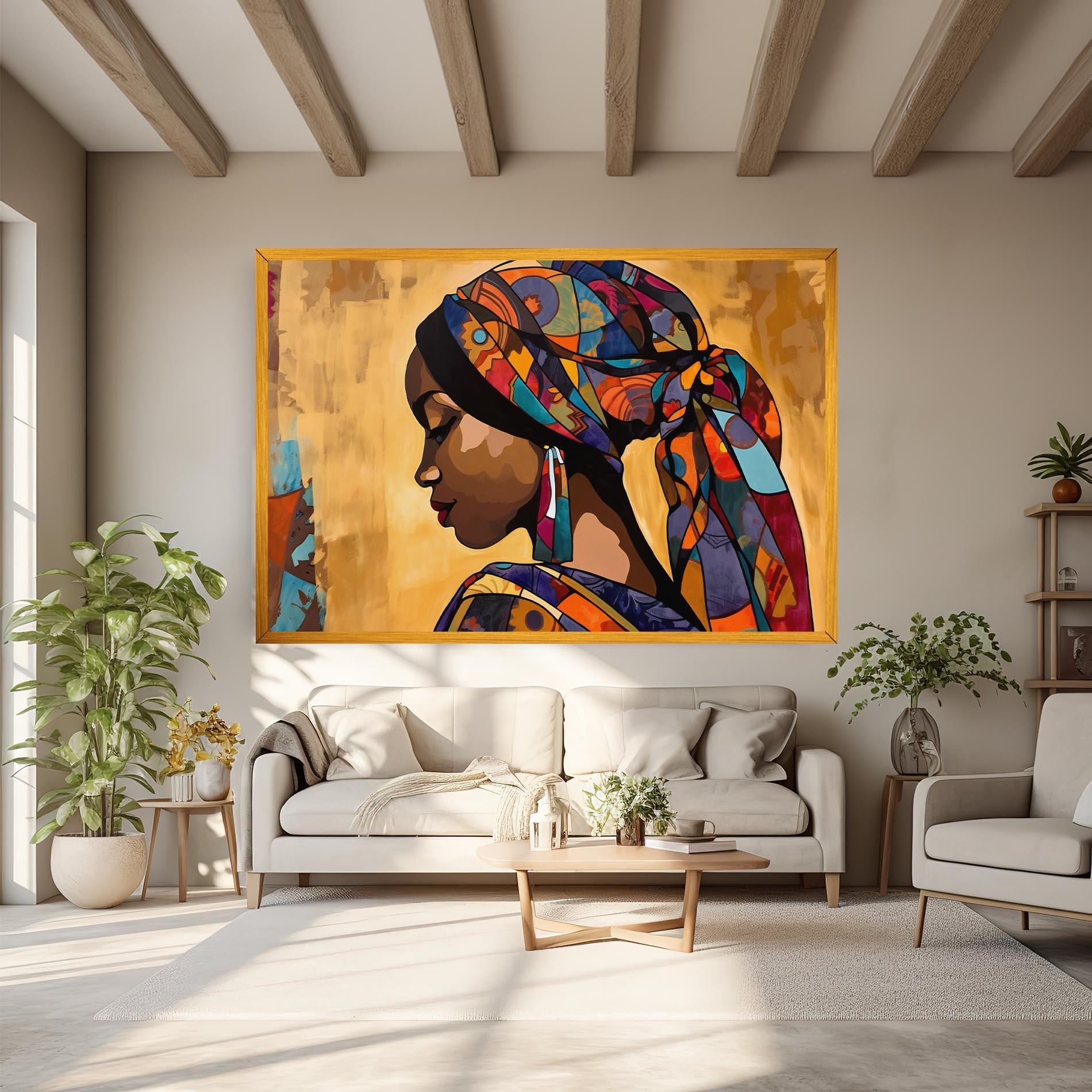 Leinwandbild Headscarf Pretty Woman mockup 6