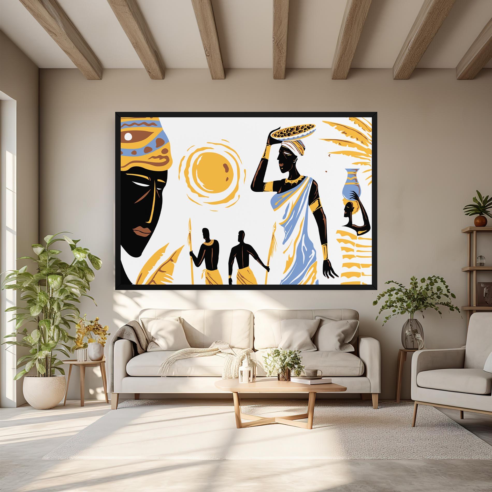 Leinwandbild African Drawing mockup 6