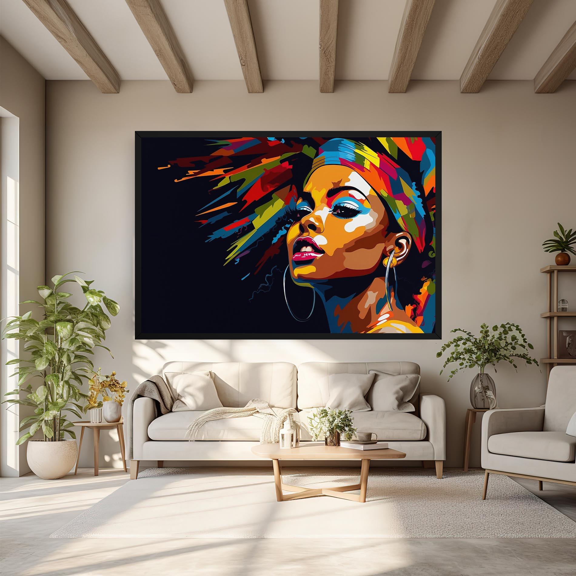 Leinwandbild African Woman Portrait mockup 6