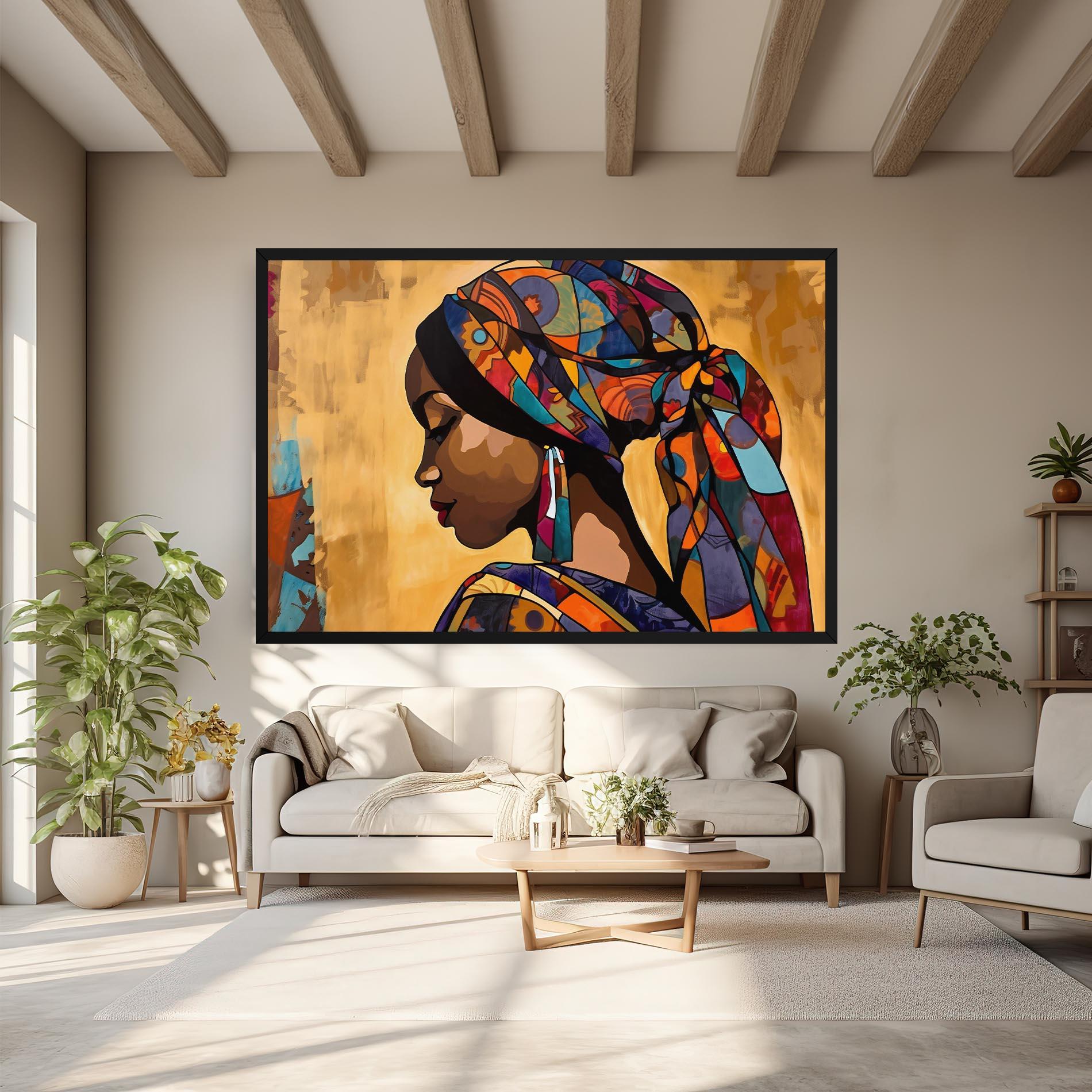 Leinwandbild Headscarf Pretty Woman mockup 6