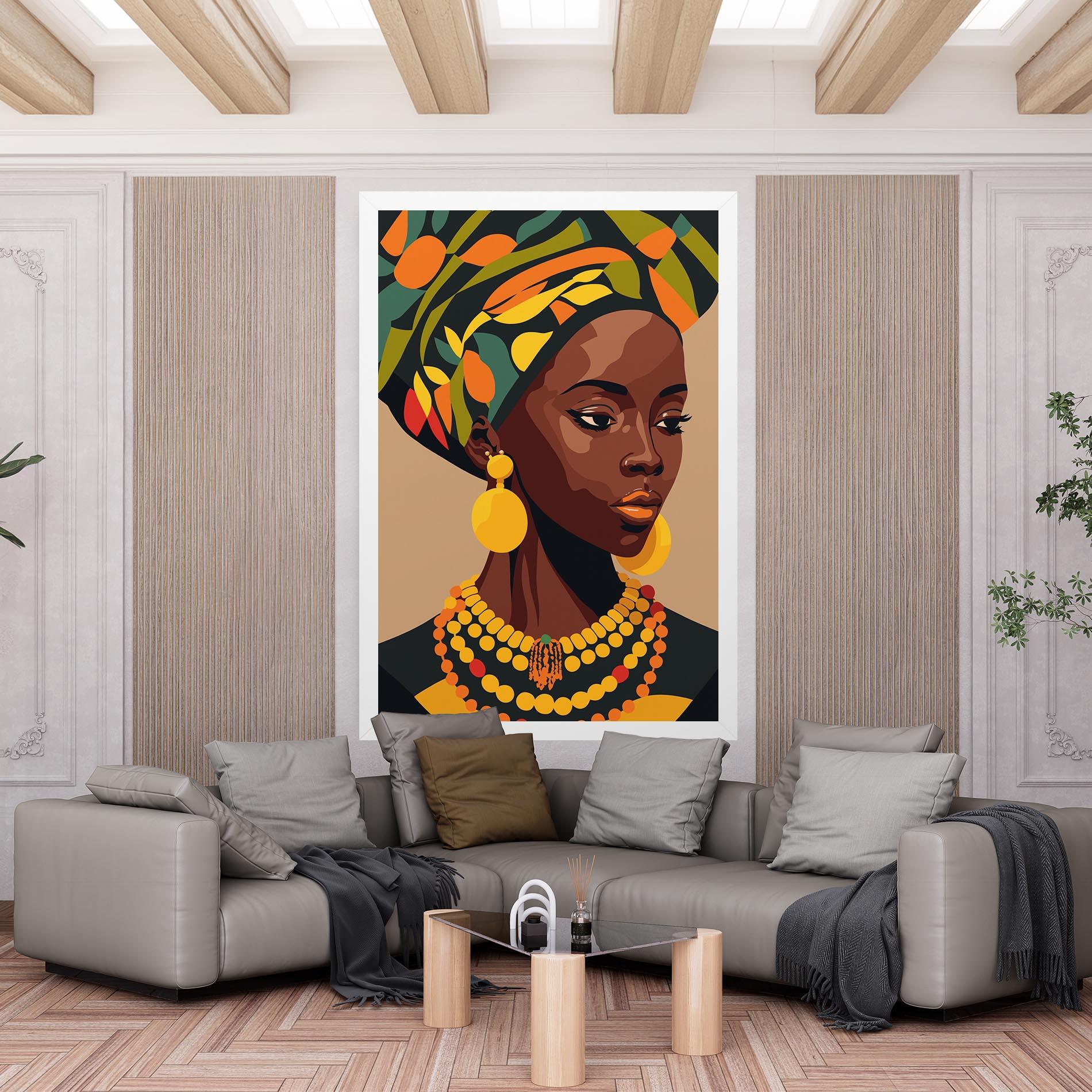 Leinwandbild African Earrings mockup 6