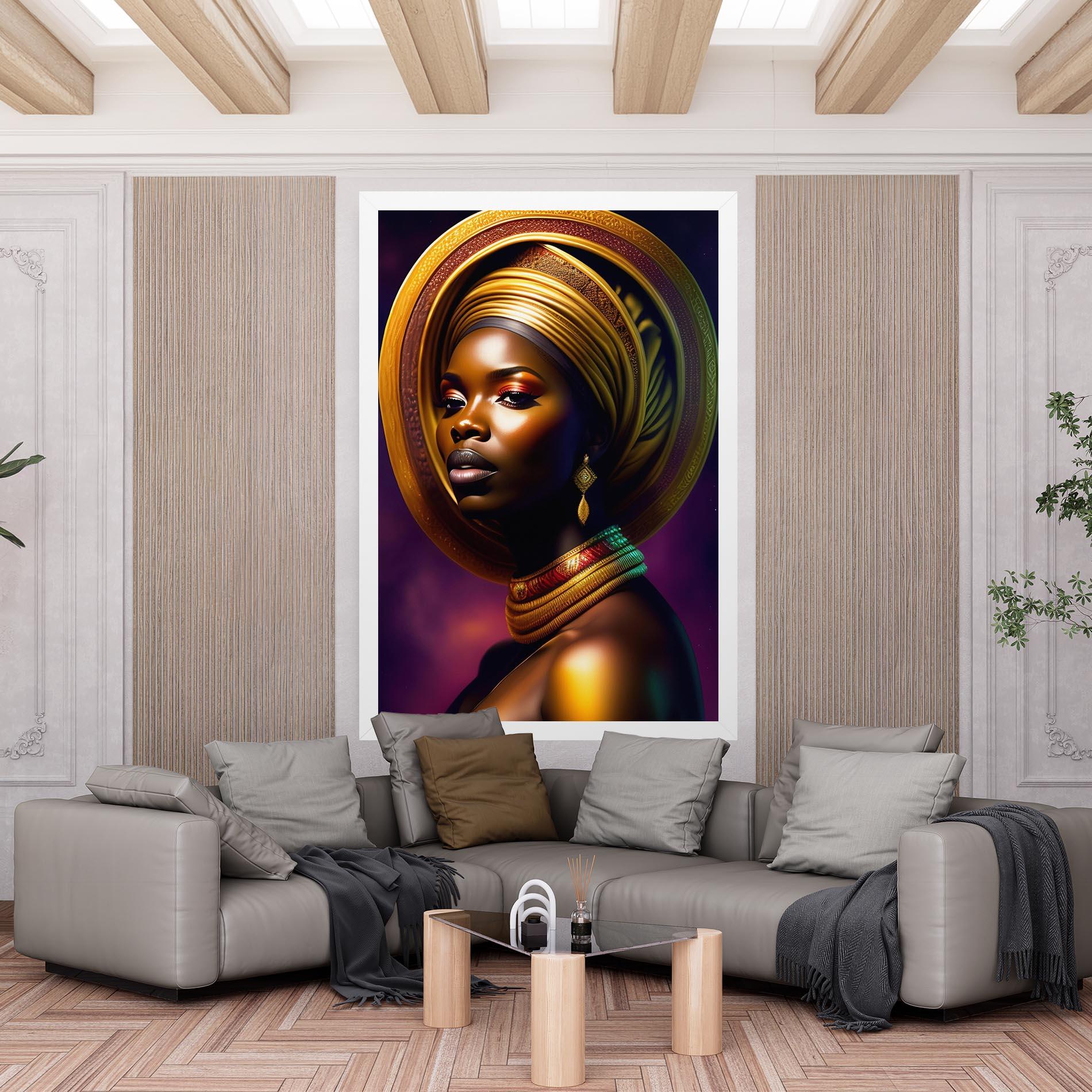 Leinwandbild Golden Crown Woman mockup 6