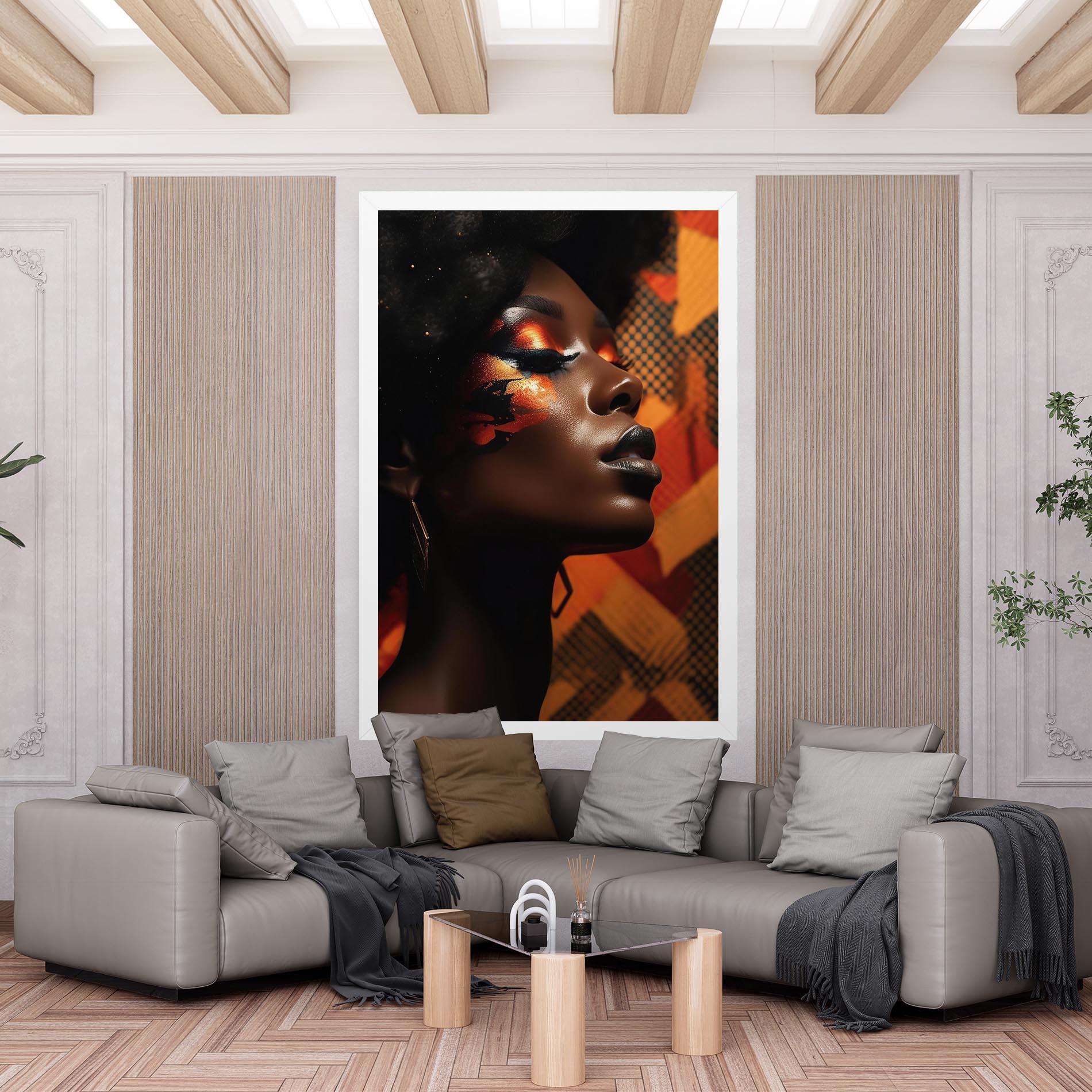 Leinwandbild Orange Makeup Woman mockup 6