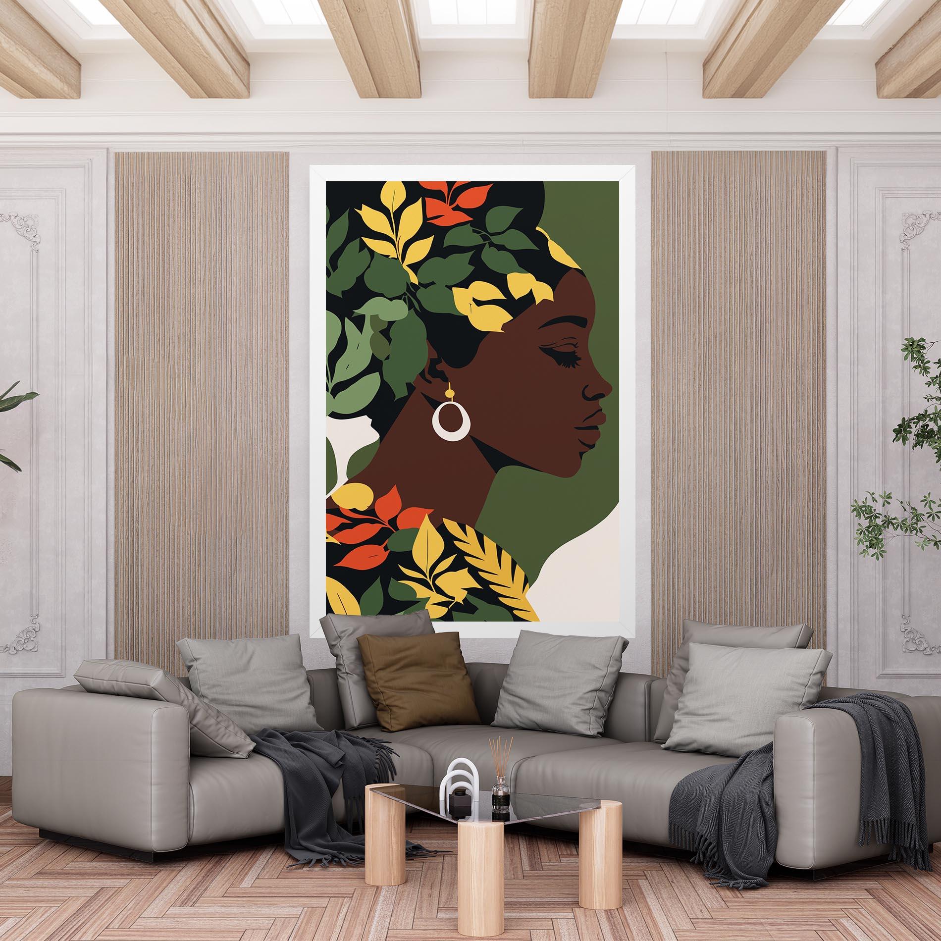 Leinwandbild Yellow Leaf Africa mockup 6